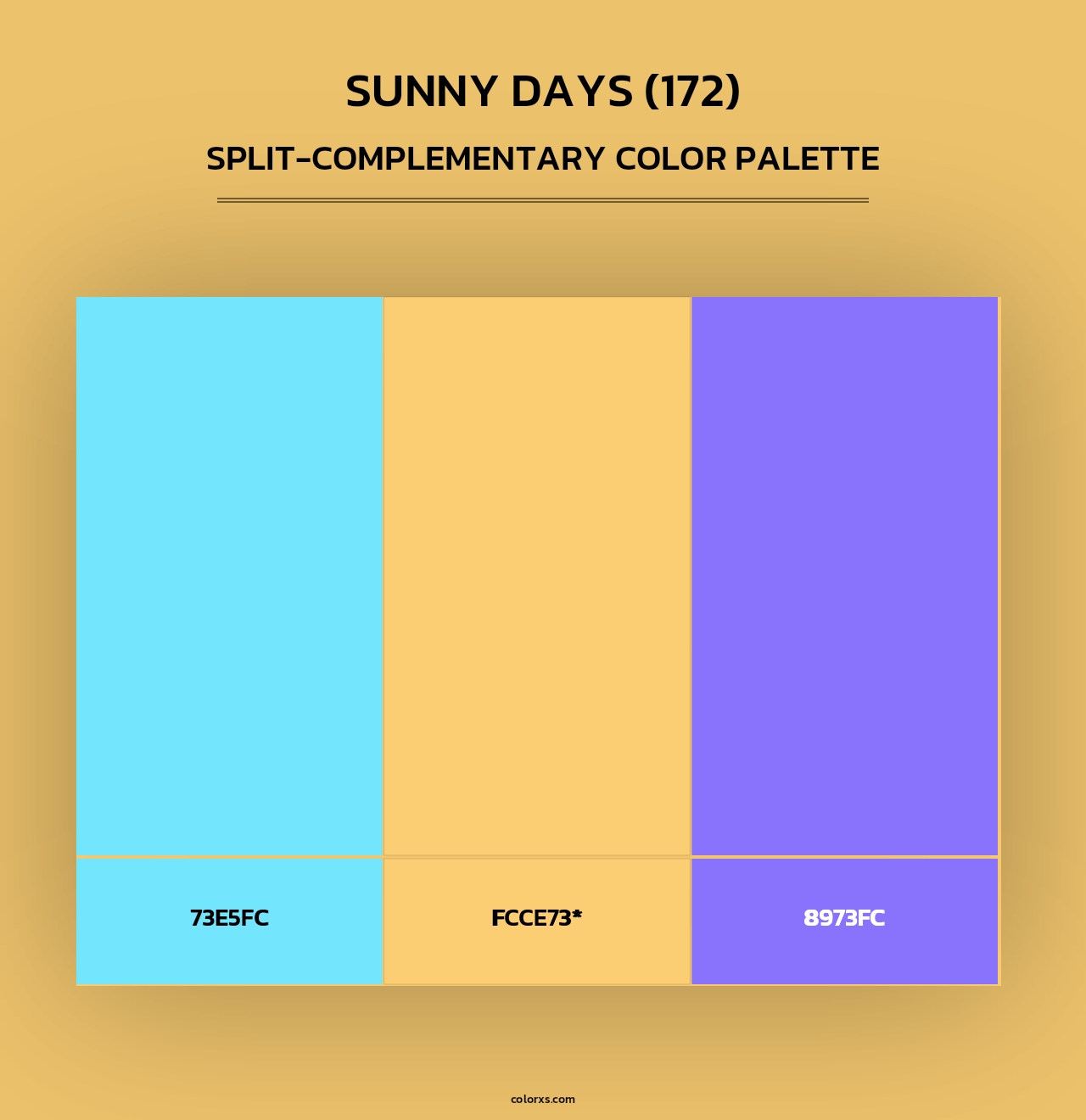 Sunny Days (172) - Split-Complementary Color Palette