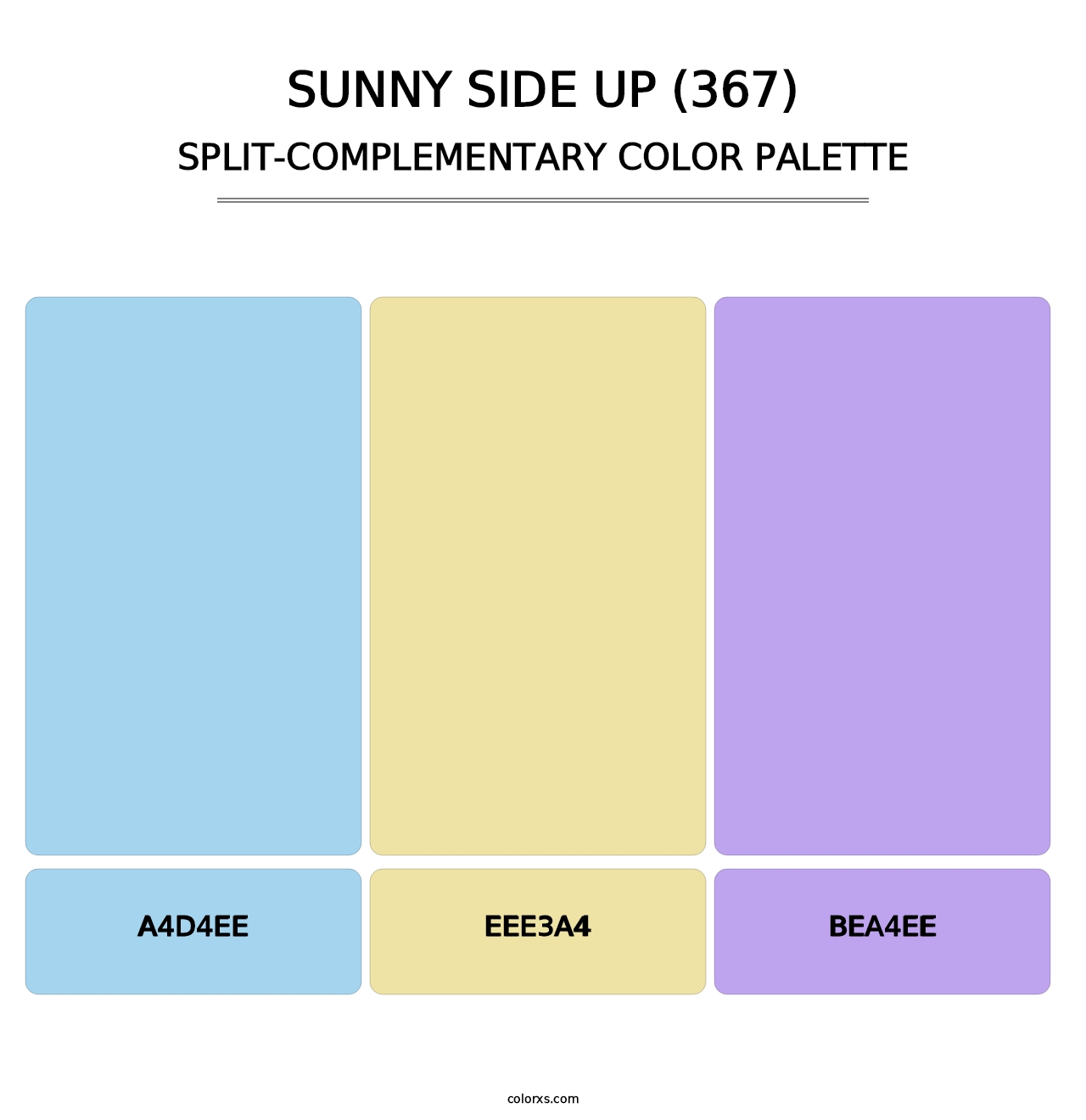 Sunny Side Up (367) - Split-Complementary Color Palette