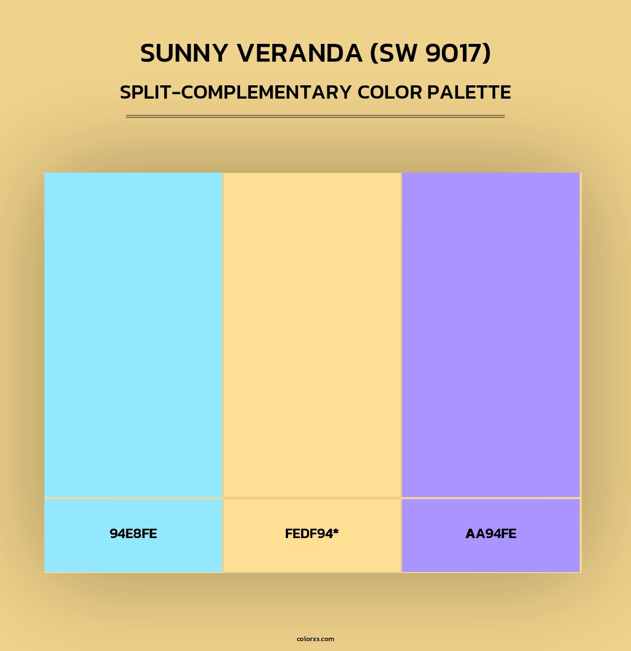 Sunny Veranda (SW 9017) - Split-Complementary Color Palette