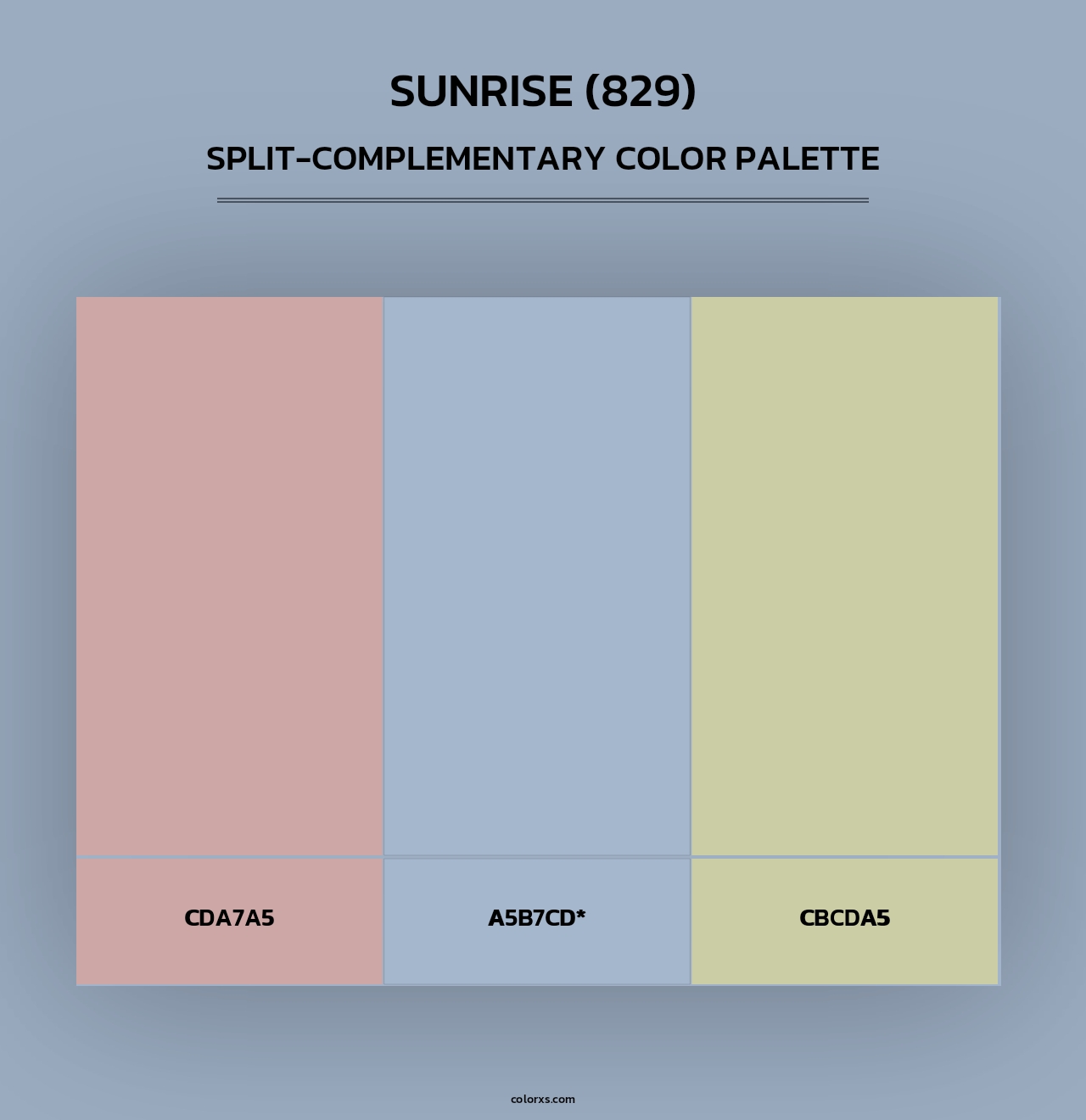 Sunrise (829) - Split-Complementary Color Palette