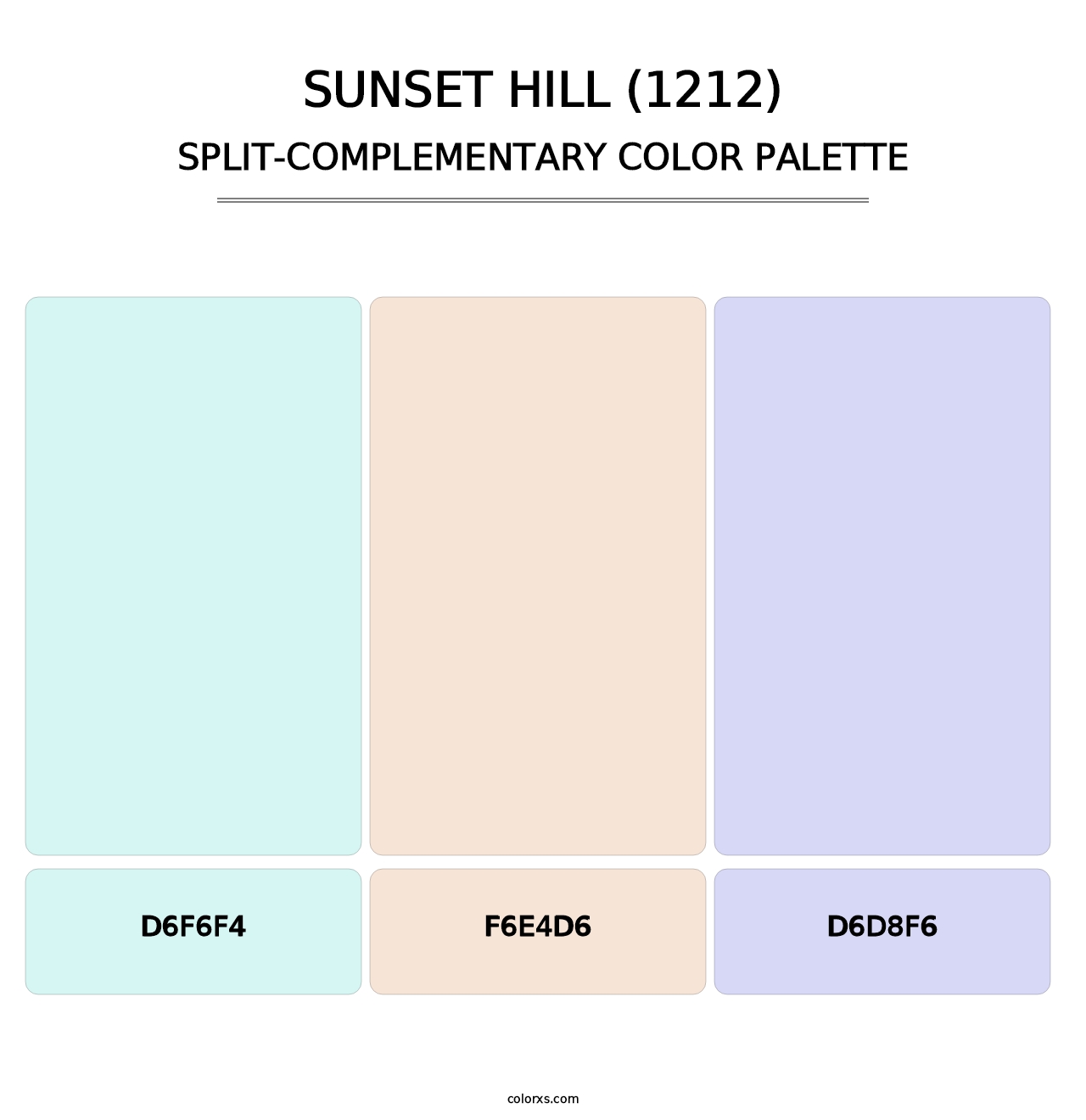 Sunset Hill (1212) - Split-Complementary Color Palette