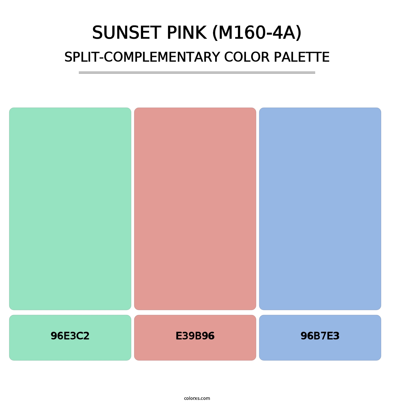 Sunset Pink (M160-4A) - Split-Complementary Color Palette