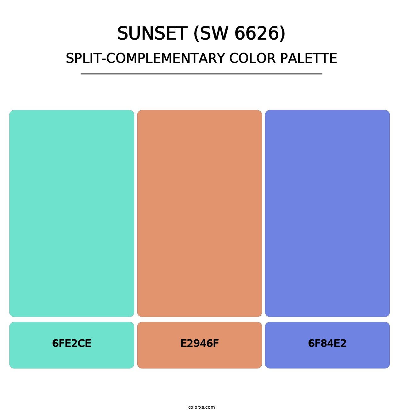 Sunset (SW 6626) - Split-Complementary Color Palette