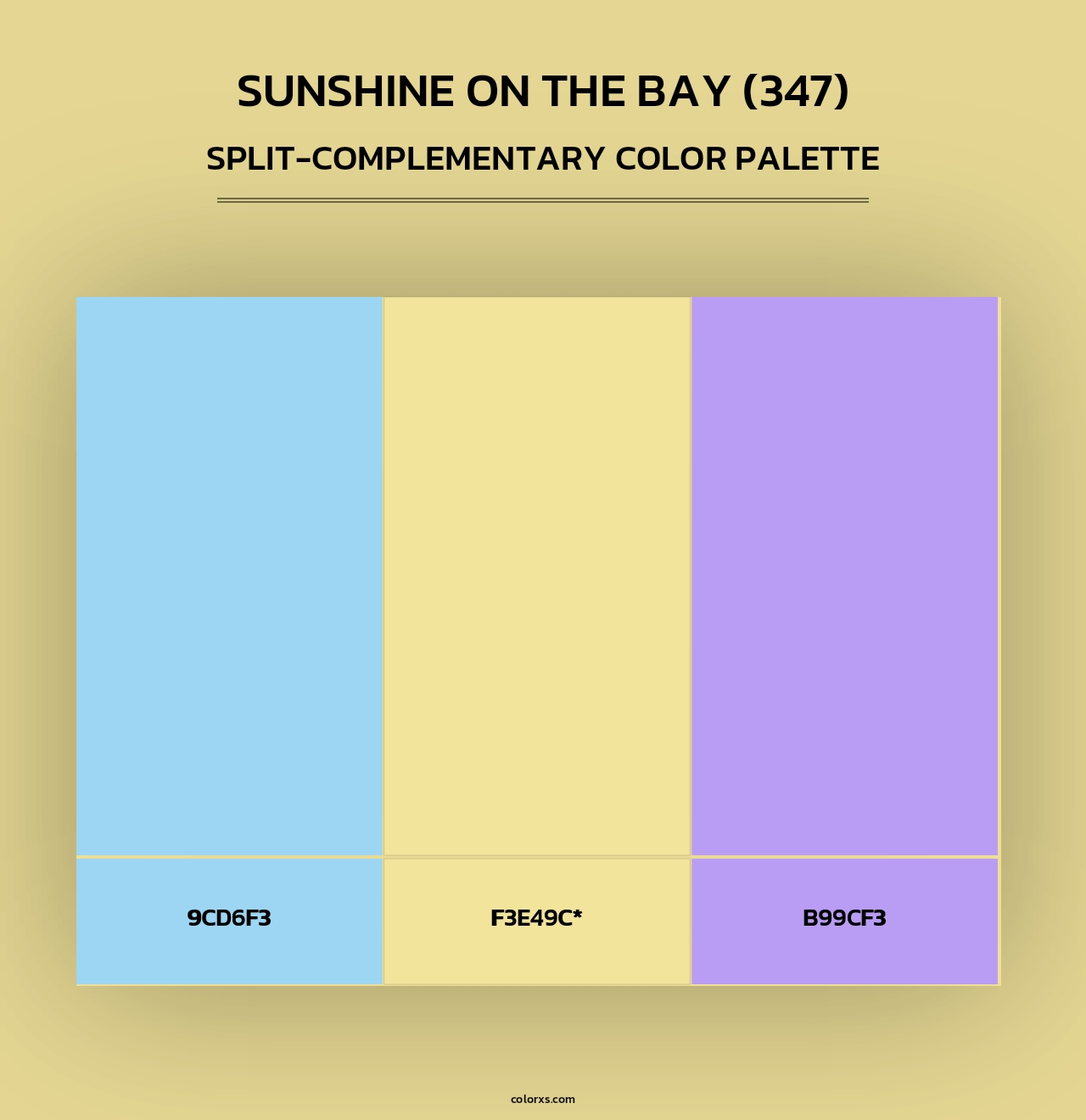 Sunshine on the Bay (347) - Split-Complementary Color Palette