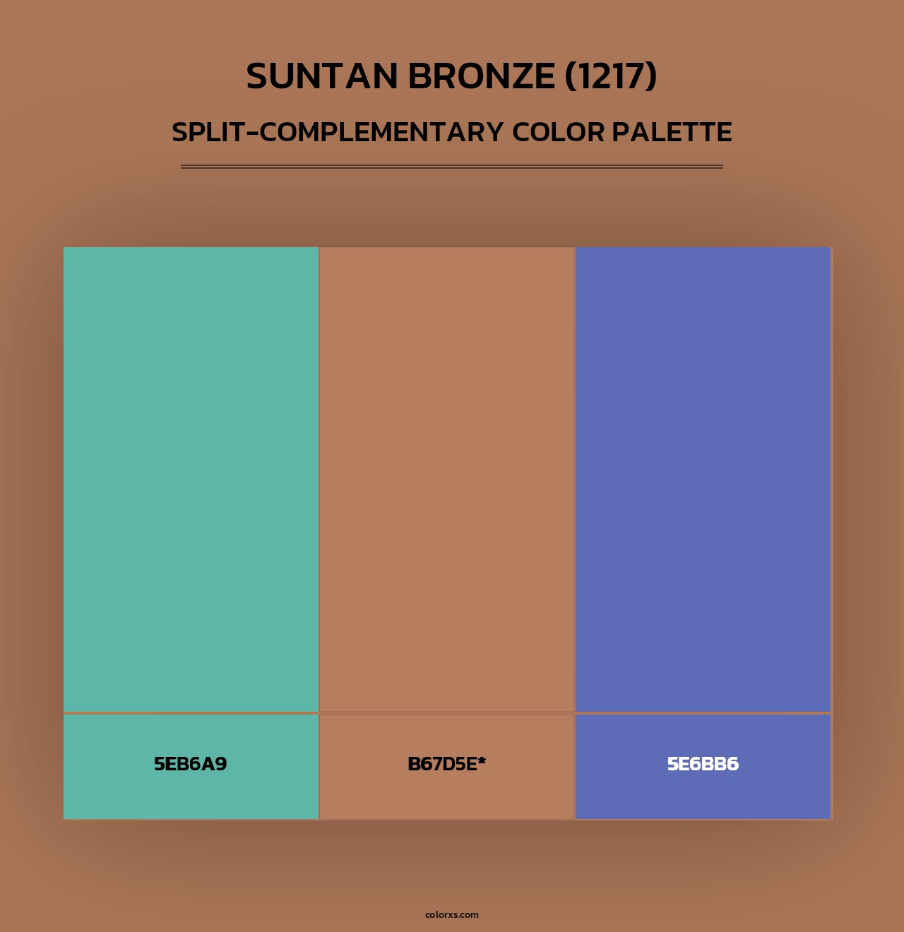 Suntan Bronze (1217) - Split-Complementary Color Palette
