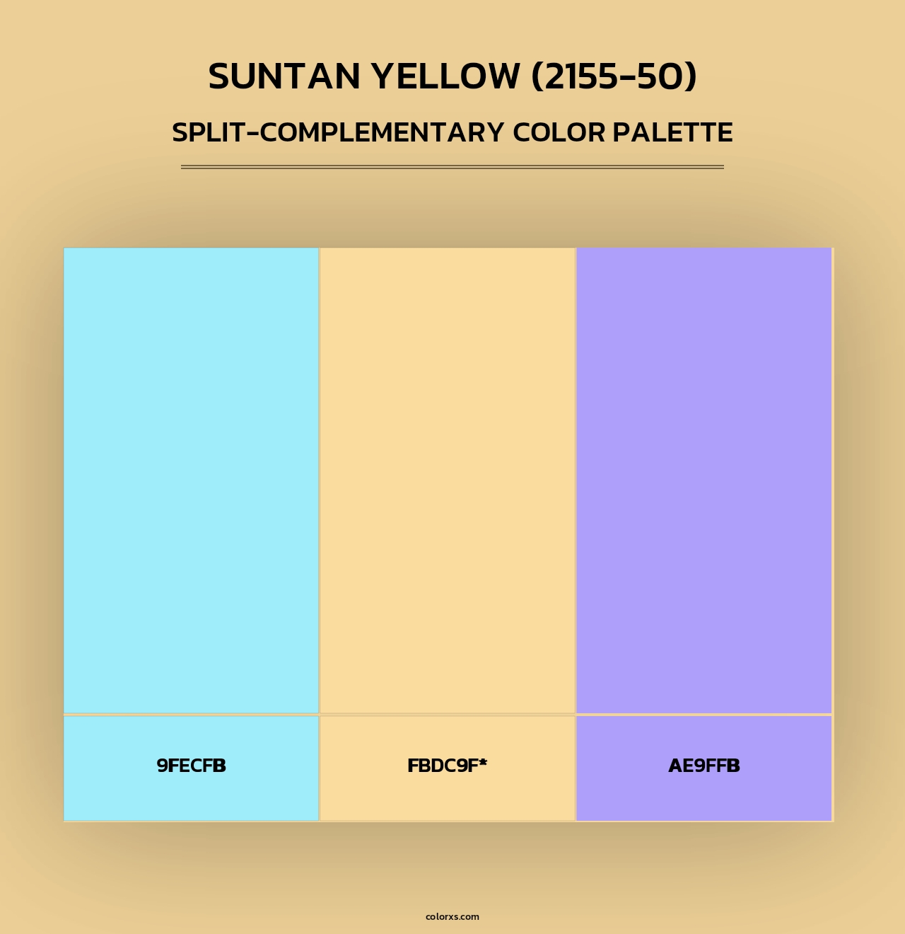 Suntan Yellow (2155-50) - Split-Complementary Color Palette