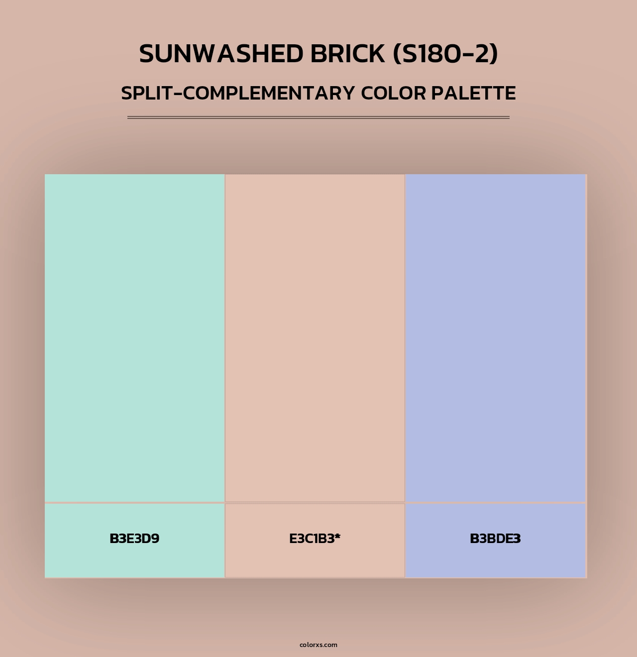 Sunwashed Brick (S180-2) - Split-Complementary Color Palette