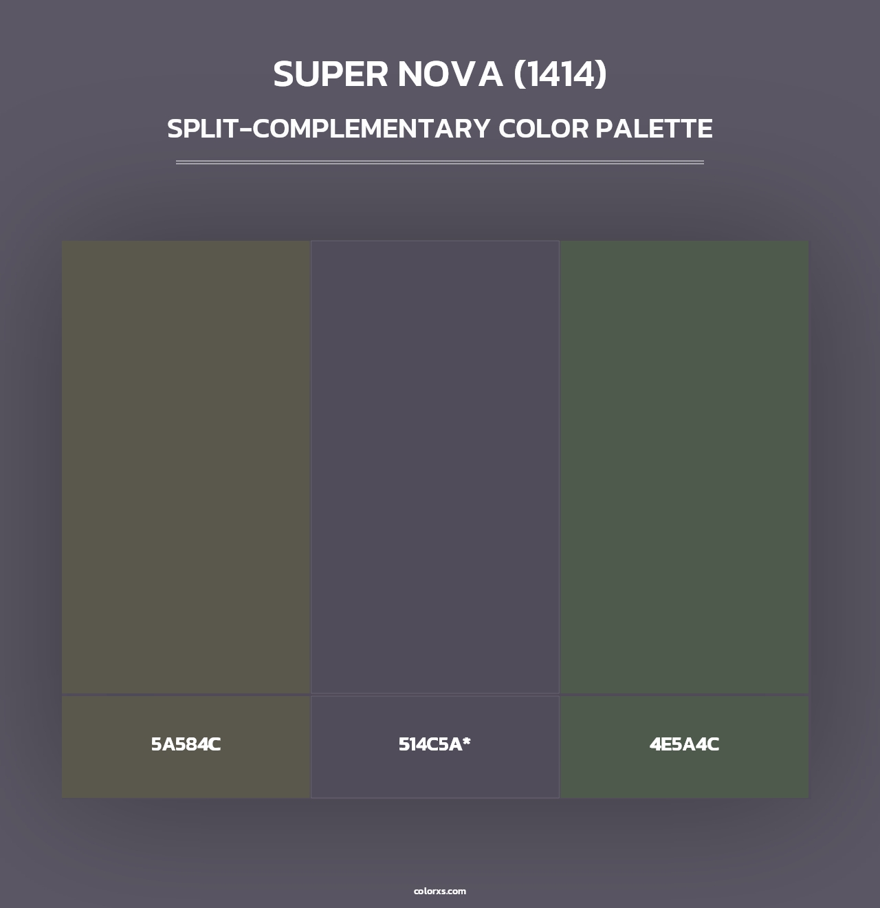 Super Nova (1414) - Split-Complementary Color Palette