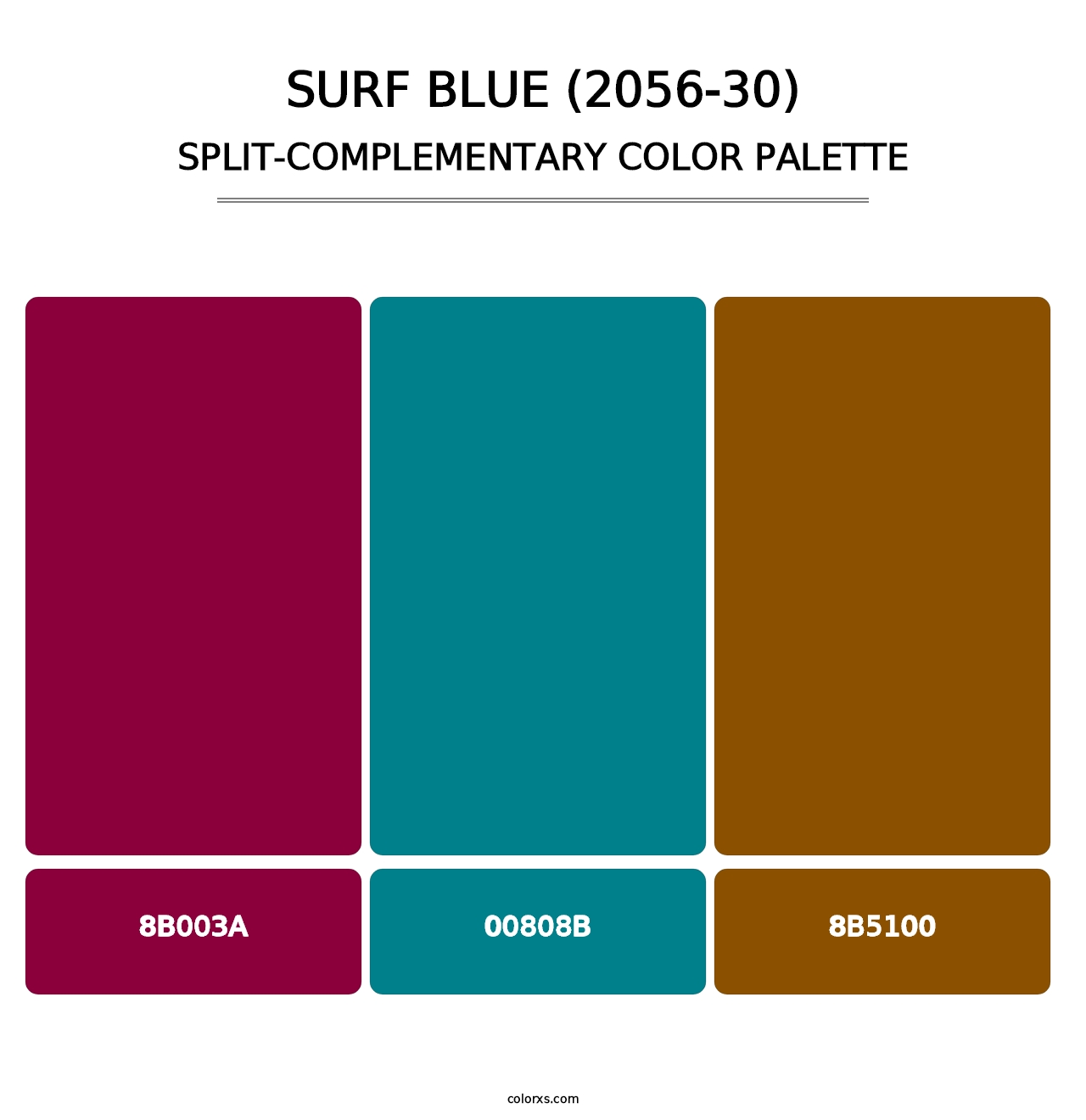 Surf Blue (2056-30) - Split-Complementary Color Palette