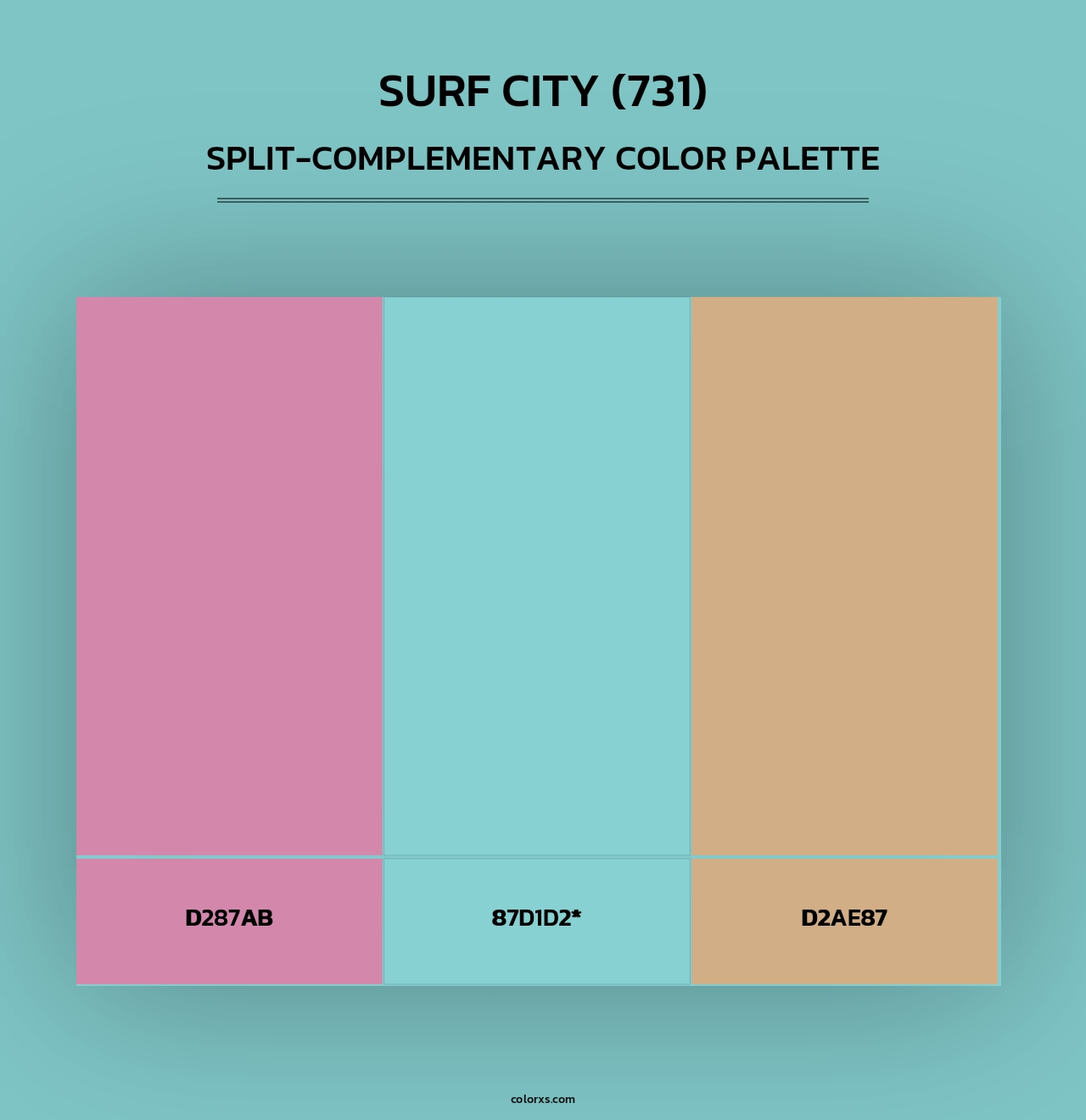 Surf City (731) - Split-Complementary Color Palette