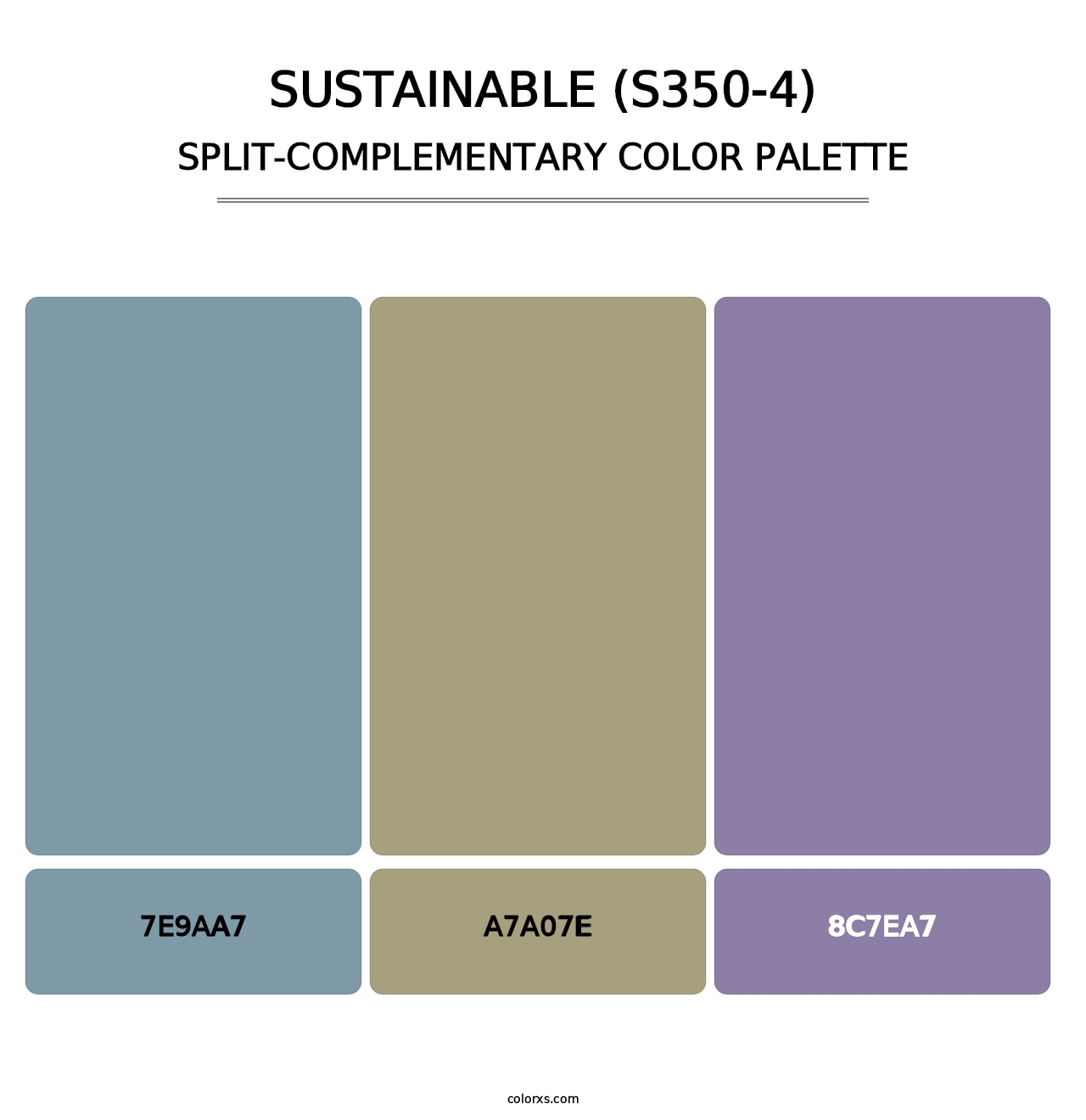 Sustainable (S350-4) - Split-Complementary Color Palette