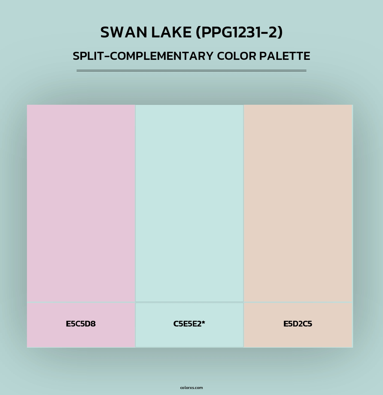 Swan Lake (PPG1231-2) - Split-Complementary Color Palette