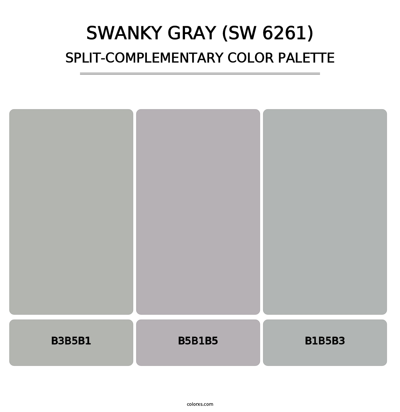 Swanky Gray (SW 6261) - Split-Complementary Color Palette