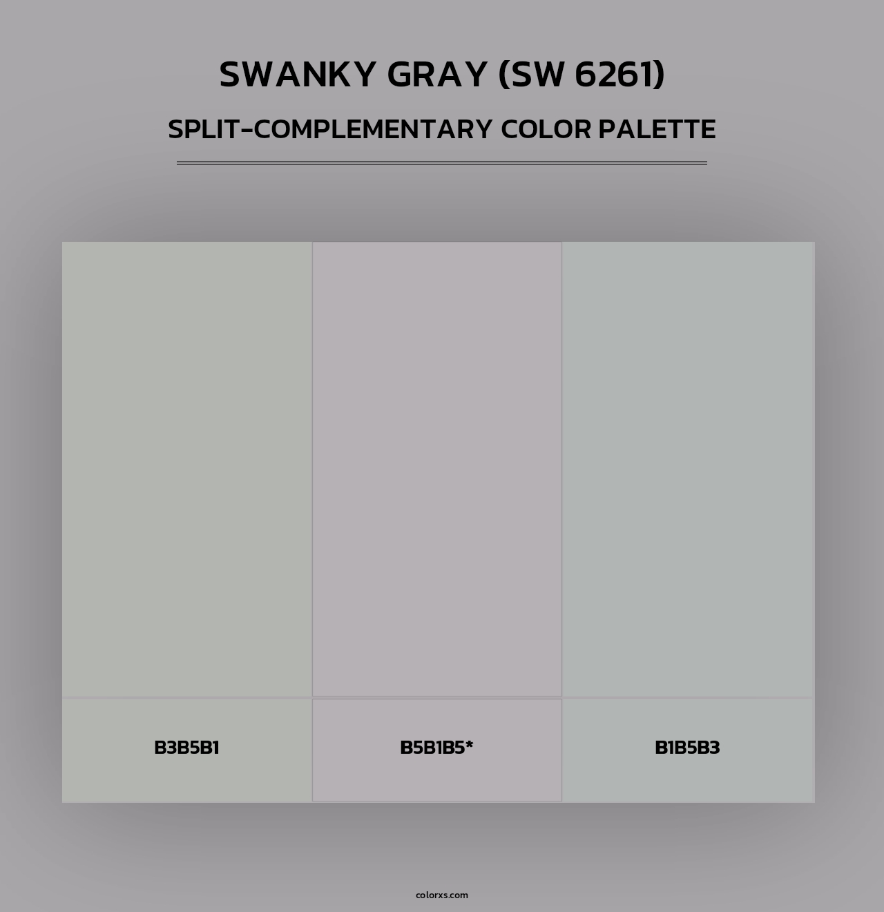 Swanky Gray (SW 6261) - Split-Complementary Color Palette