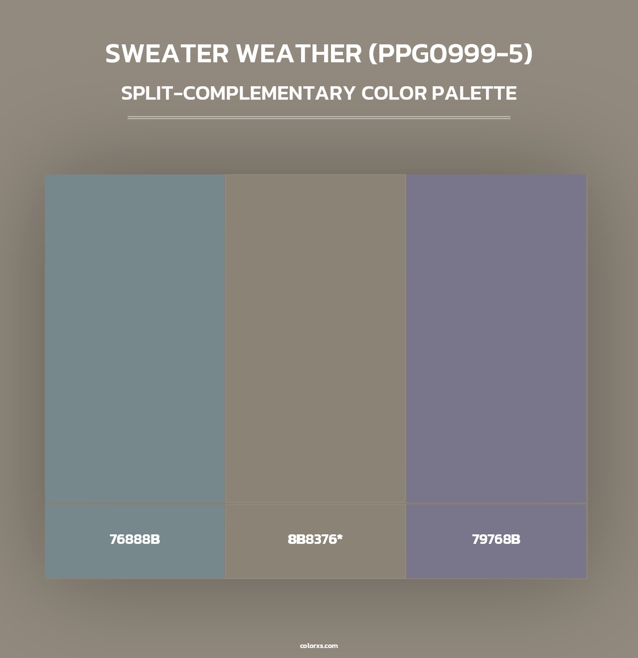 Sweater Weather (PPG0999-5) - Split-Complementary Color Palette