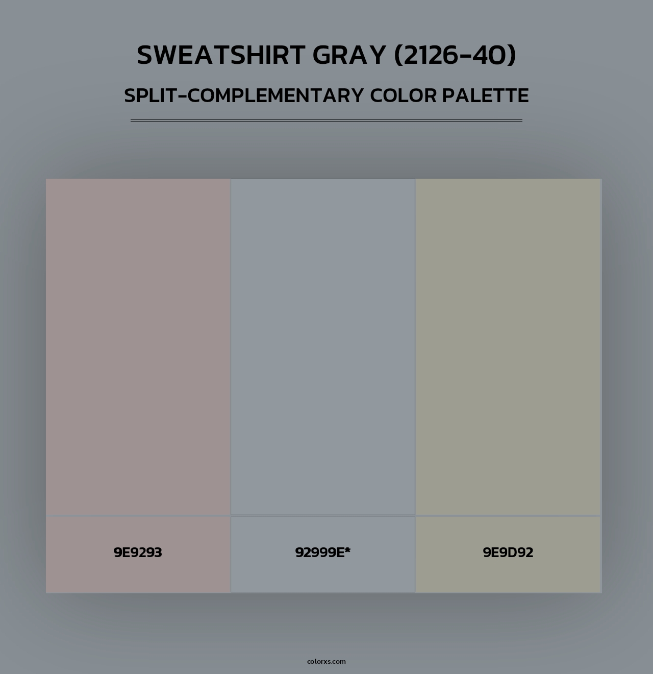 Sweatshirt Gray (2126-40) - Split-Complementary Color Palette