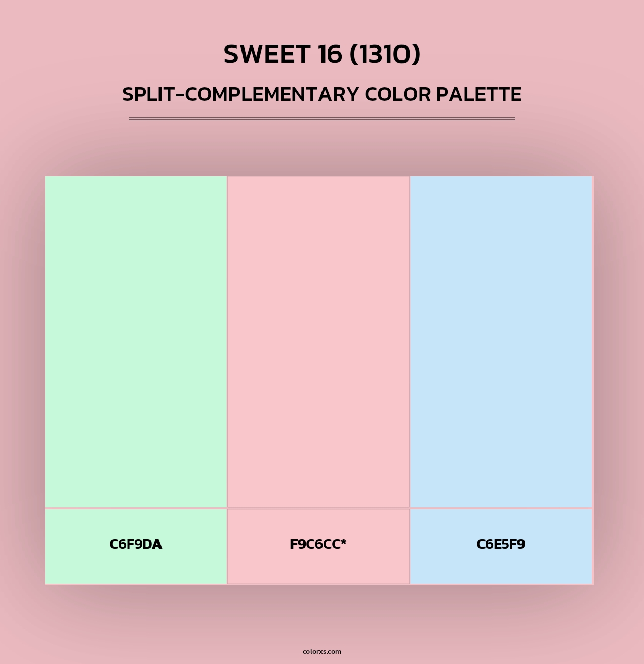 Sweet 16 (1310) - Split-Complementary Color Palette