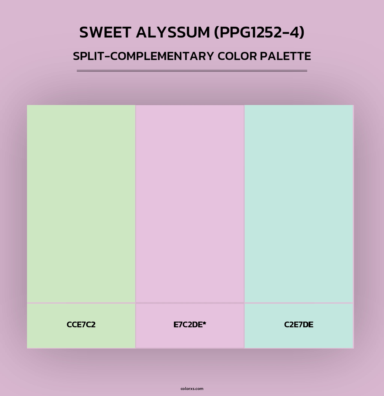 Sweet Alyssum (PPG1252-4) - Split-Complementary Color Palette