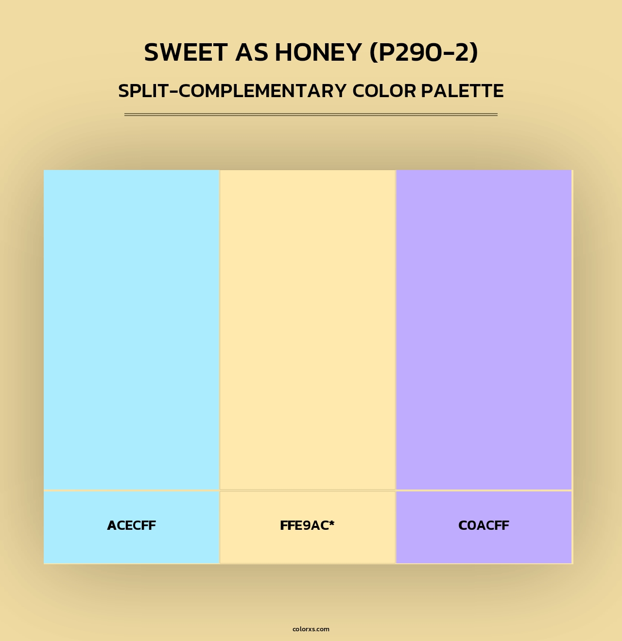 Sweet As Honey (P290-2) - Split-Complementary Color Palette