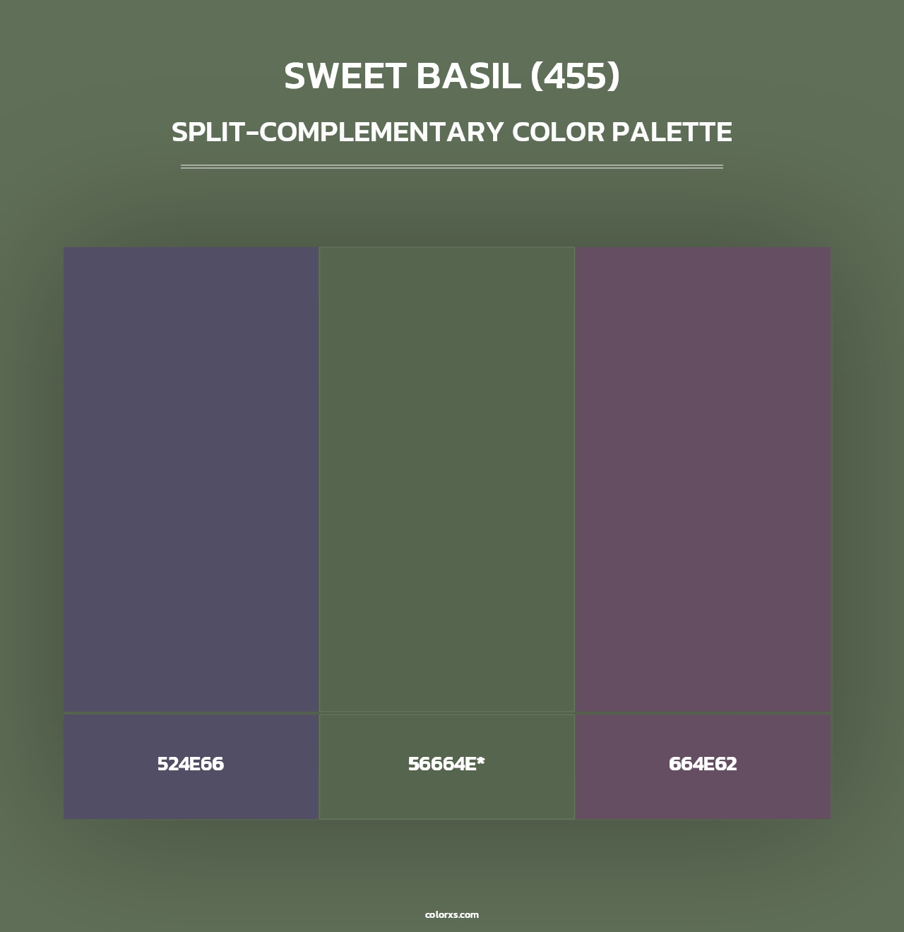 Sweet Basil (455) - Split-Complementary Color Palette