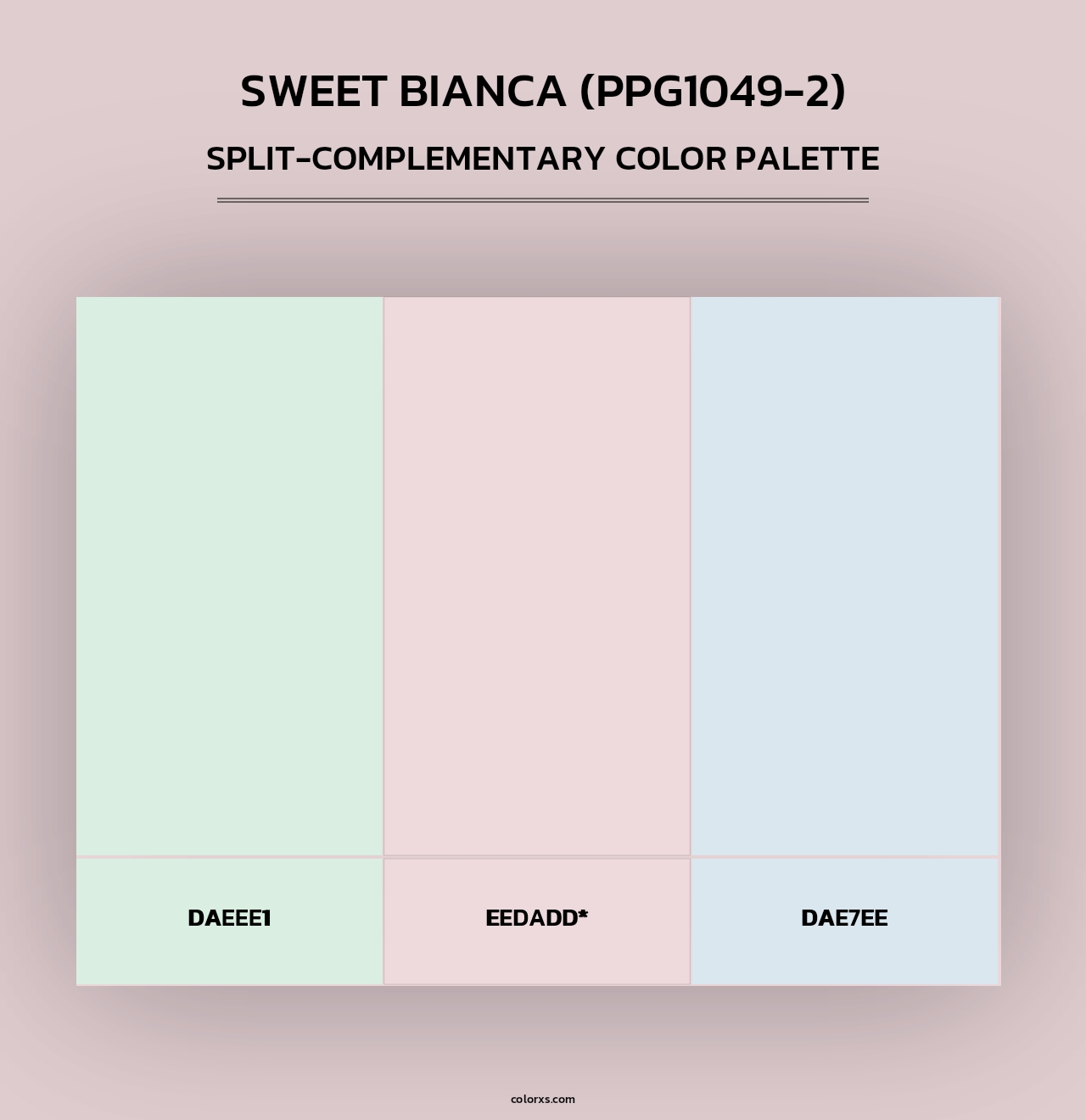 Sweet Bianca (PPG1049-2) - Split-Complementary Color Palette