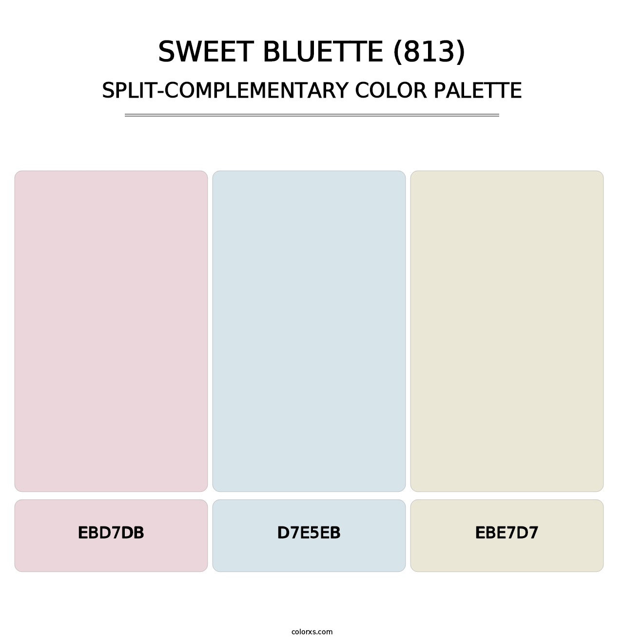 Sweet Bluette (813) - Split-Complementary Color Palette