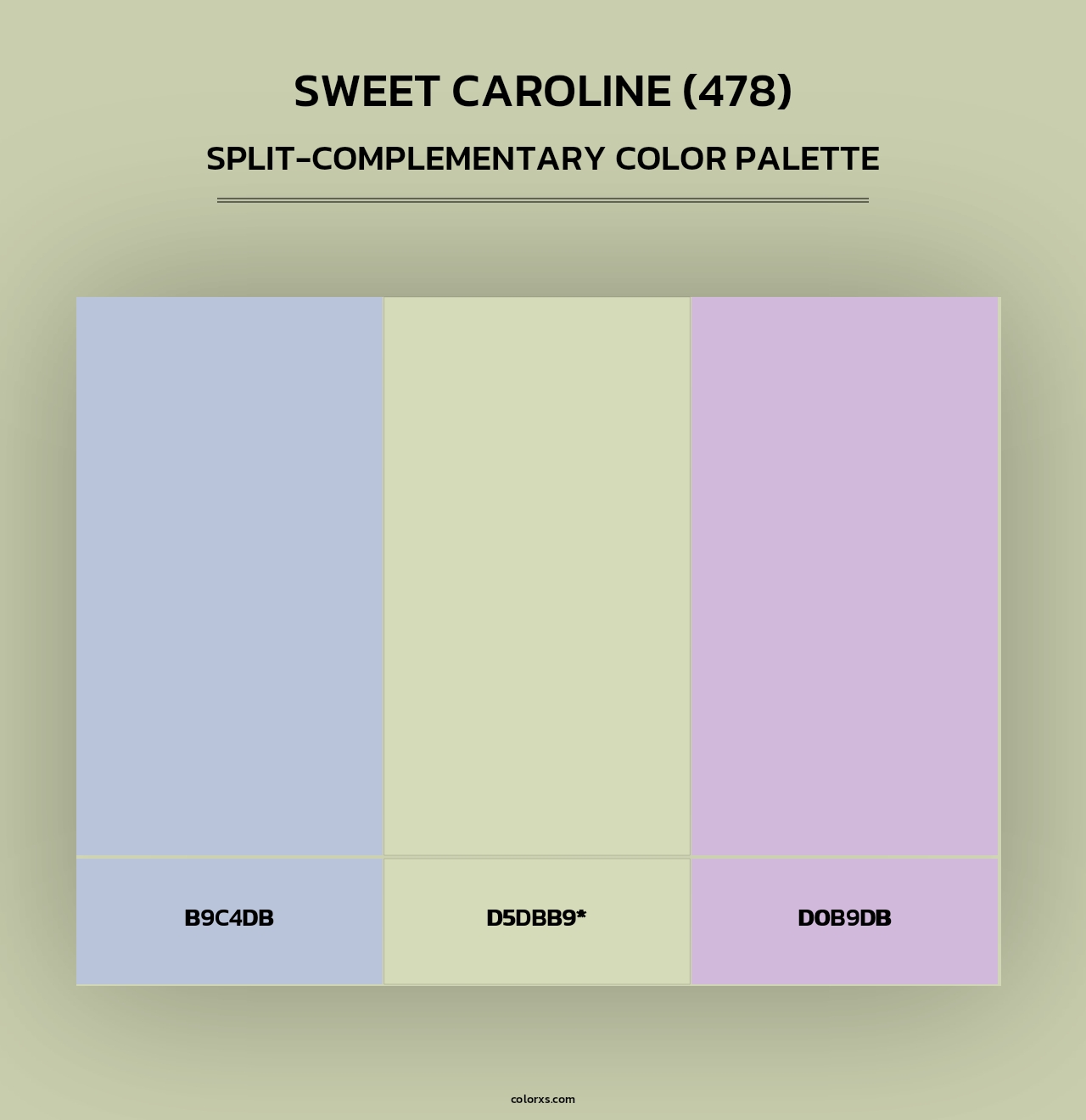 Sweet Caroline (478) - Split-Complementary Color Palette