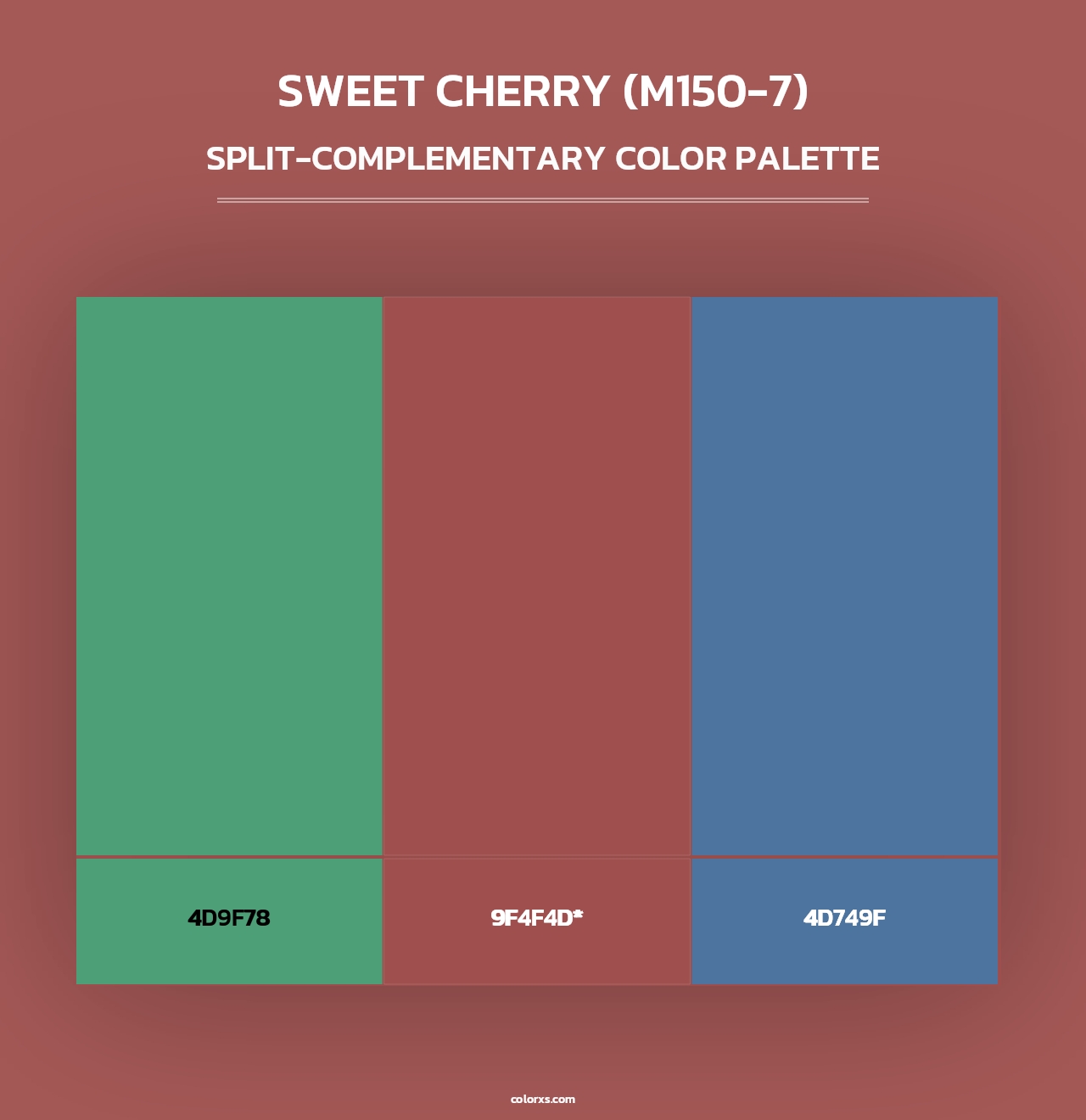 Sweet Cherry (M150-7) - Split-Complementary Color Palette