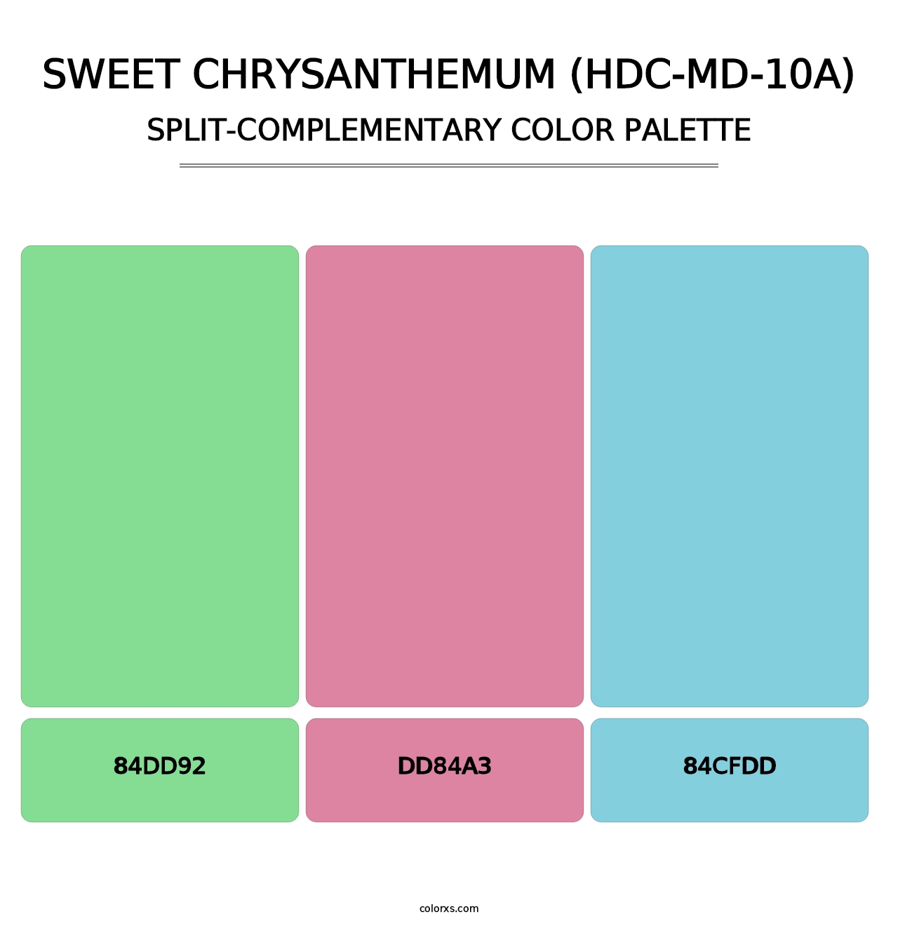 Sweet Chrysanthemum (HDC-MD-10A) - Split-Complementary Color Palette