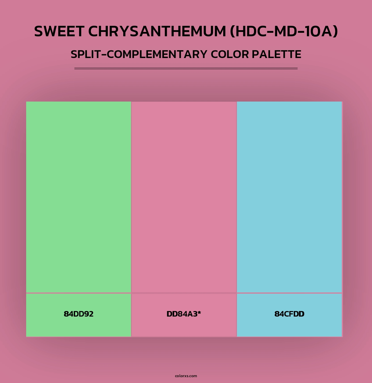 Sweet Chrysanthemum (HDC-MD-10A) - Split-Complementary Color Palette