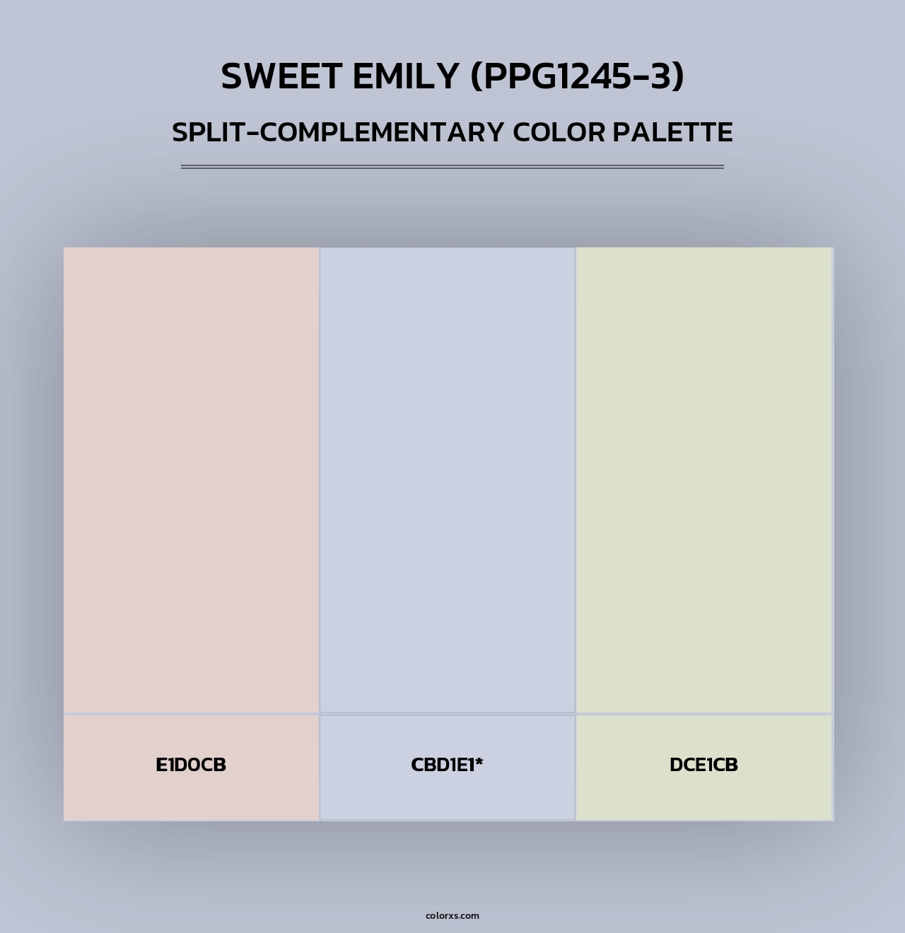 Sweet Emily (PPG1245-3) - Split-Complementary Color Palette