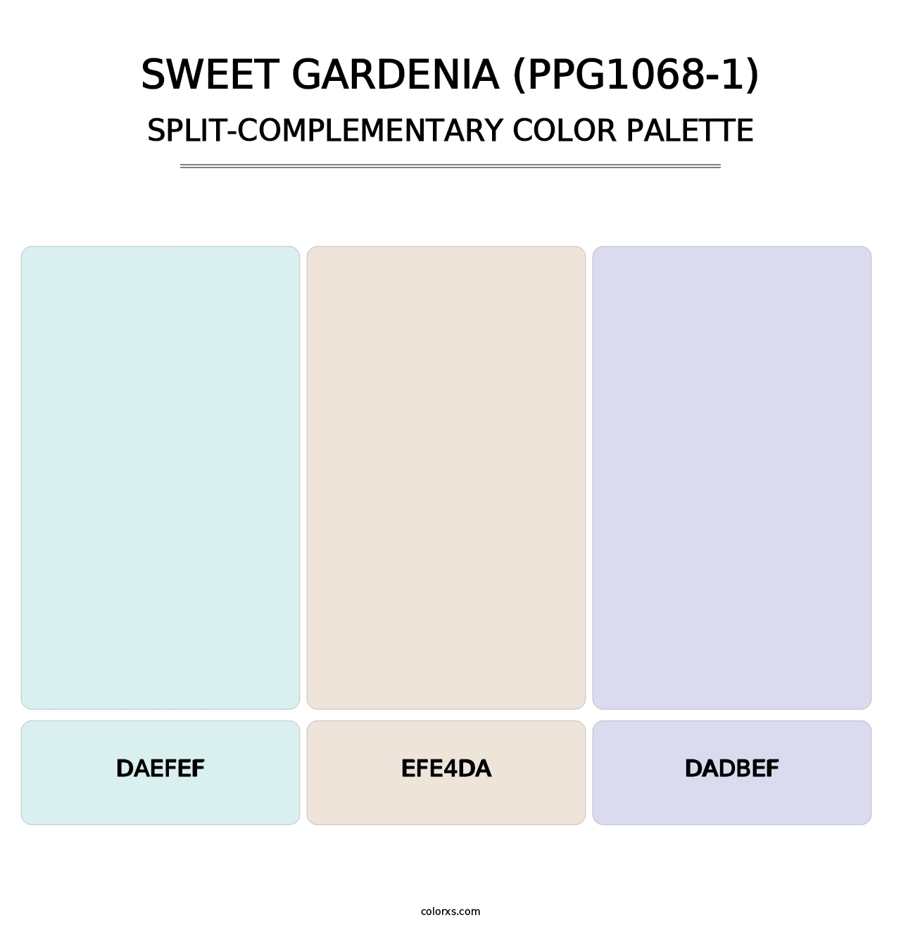 Sweet Gardenia (PPG1068-1) - Split-Complementary Color Palette