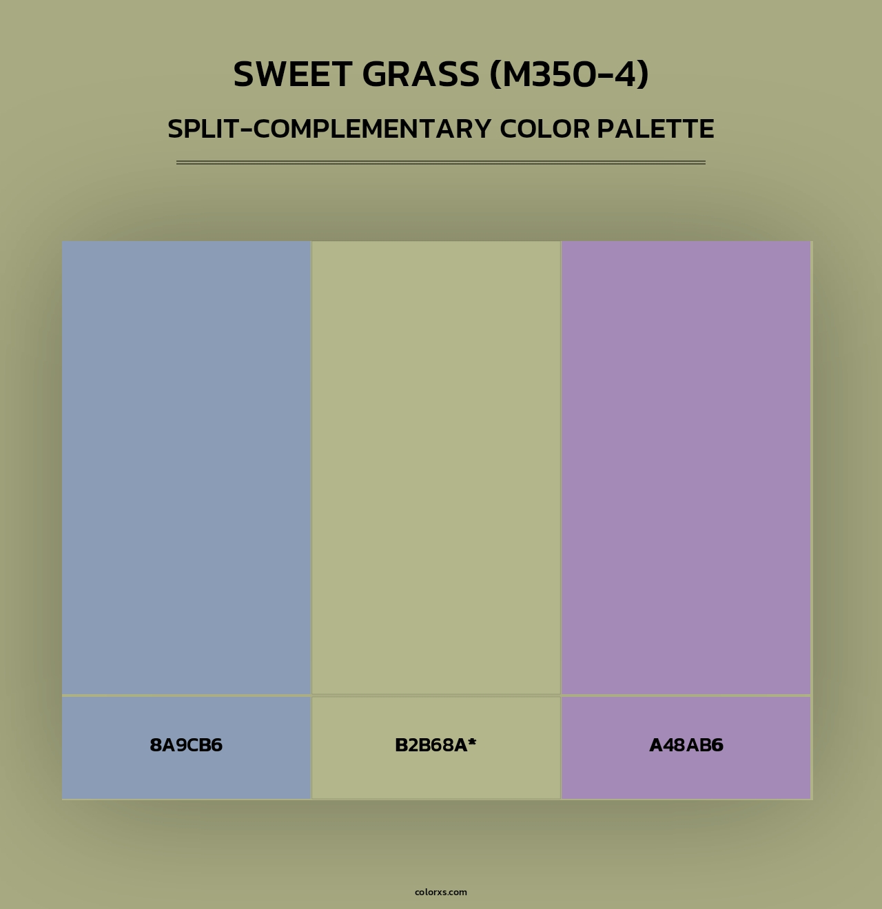 Sweet Grass (M350-4) - Split-Complementary Color Palette
