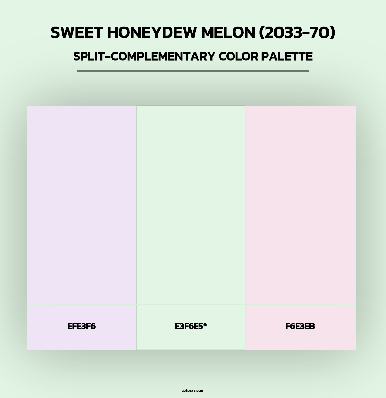 Sweet Honeydew Melon (2033-70) - Split-Complementary Color Palette