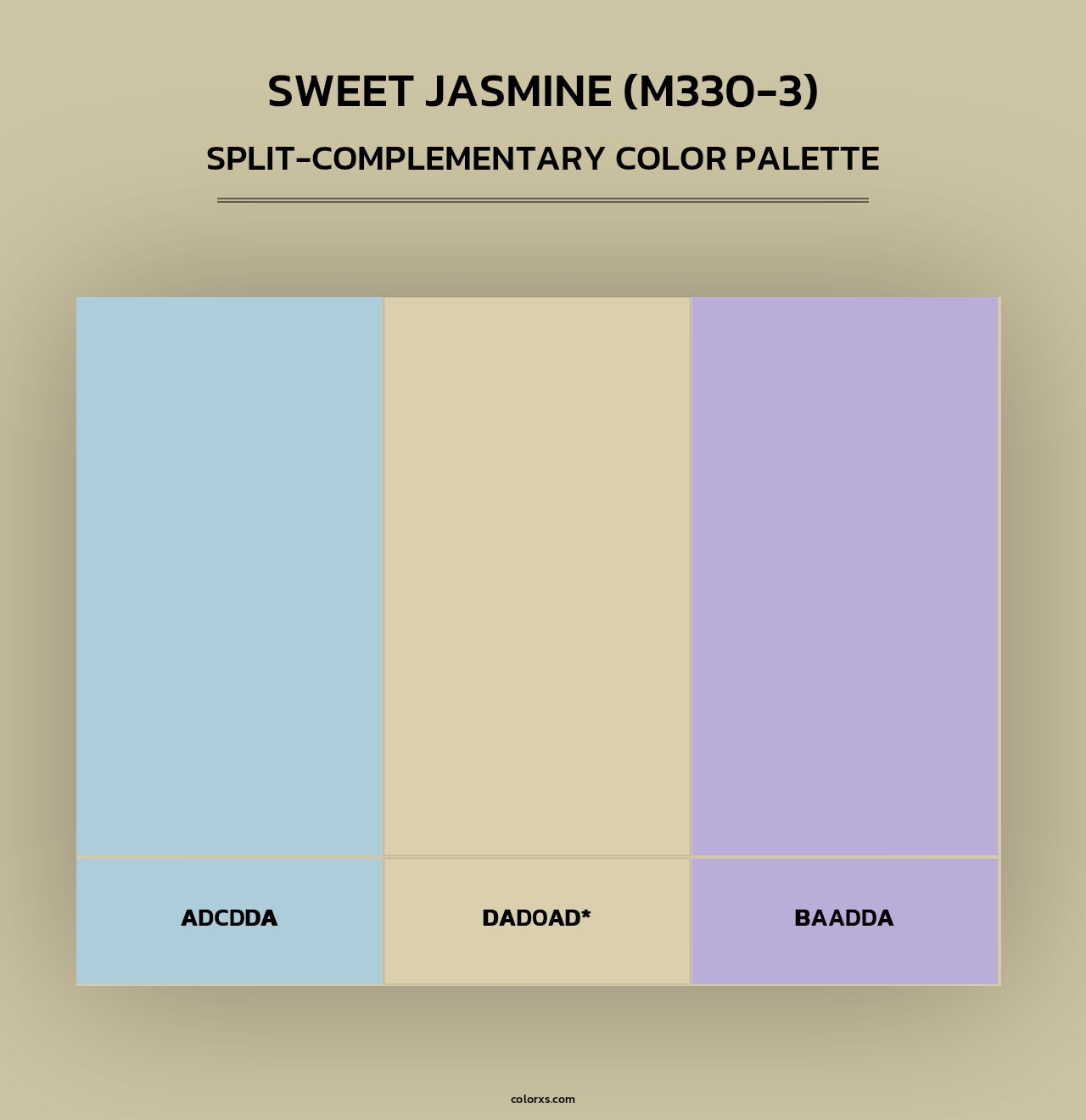 Sweet Jasmine (M330-3) - Split-Complementary Color Palette