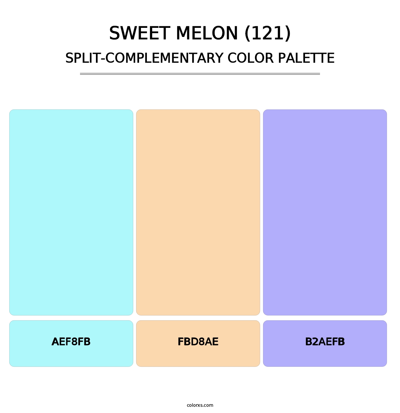 Sweet Melon (121) - Split-Complementary Color Palette