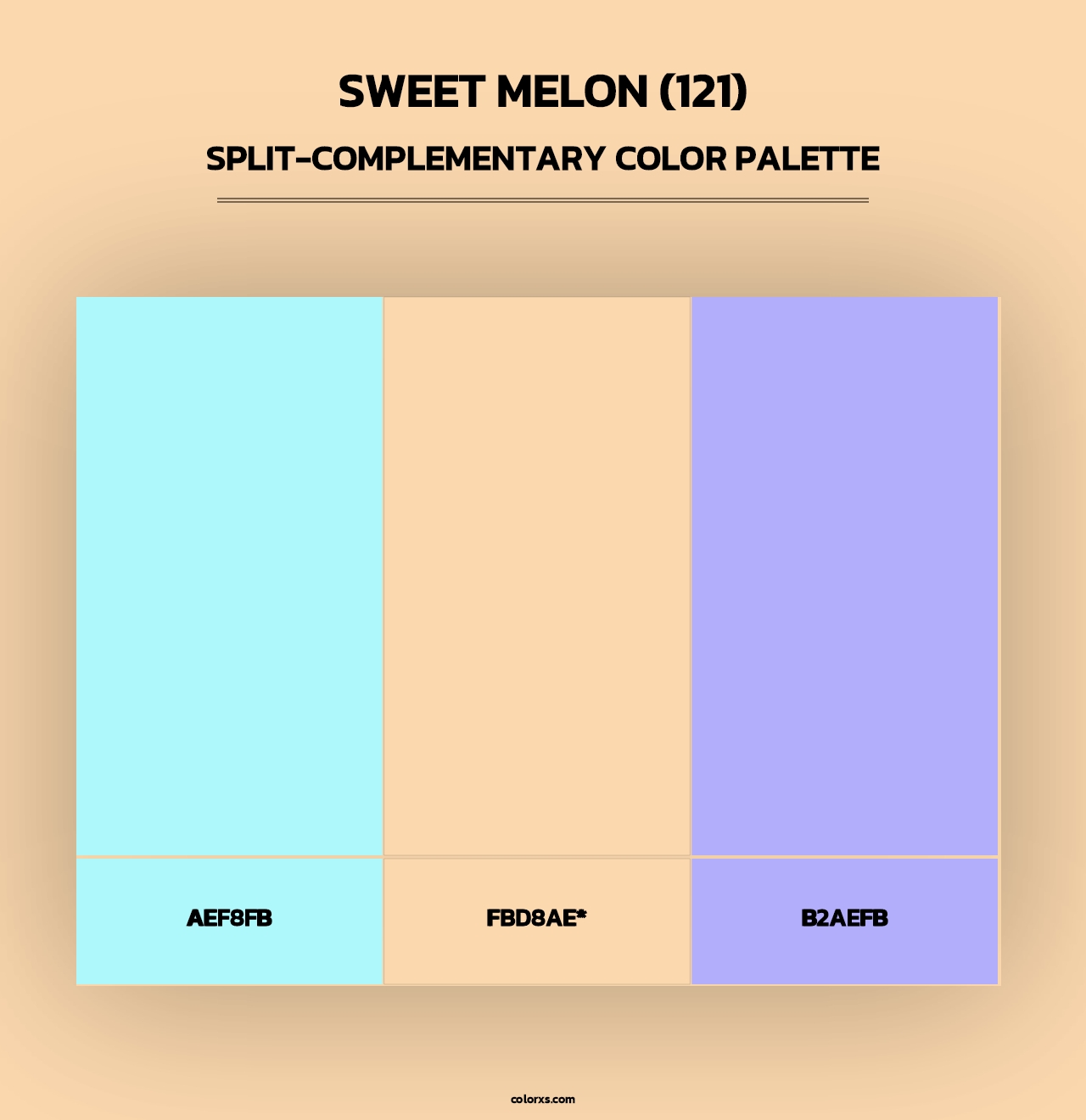 Sweet Melon (121) - Split-Complementary Color Palette