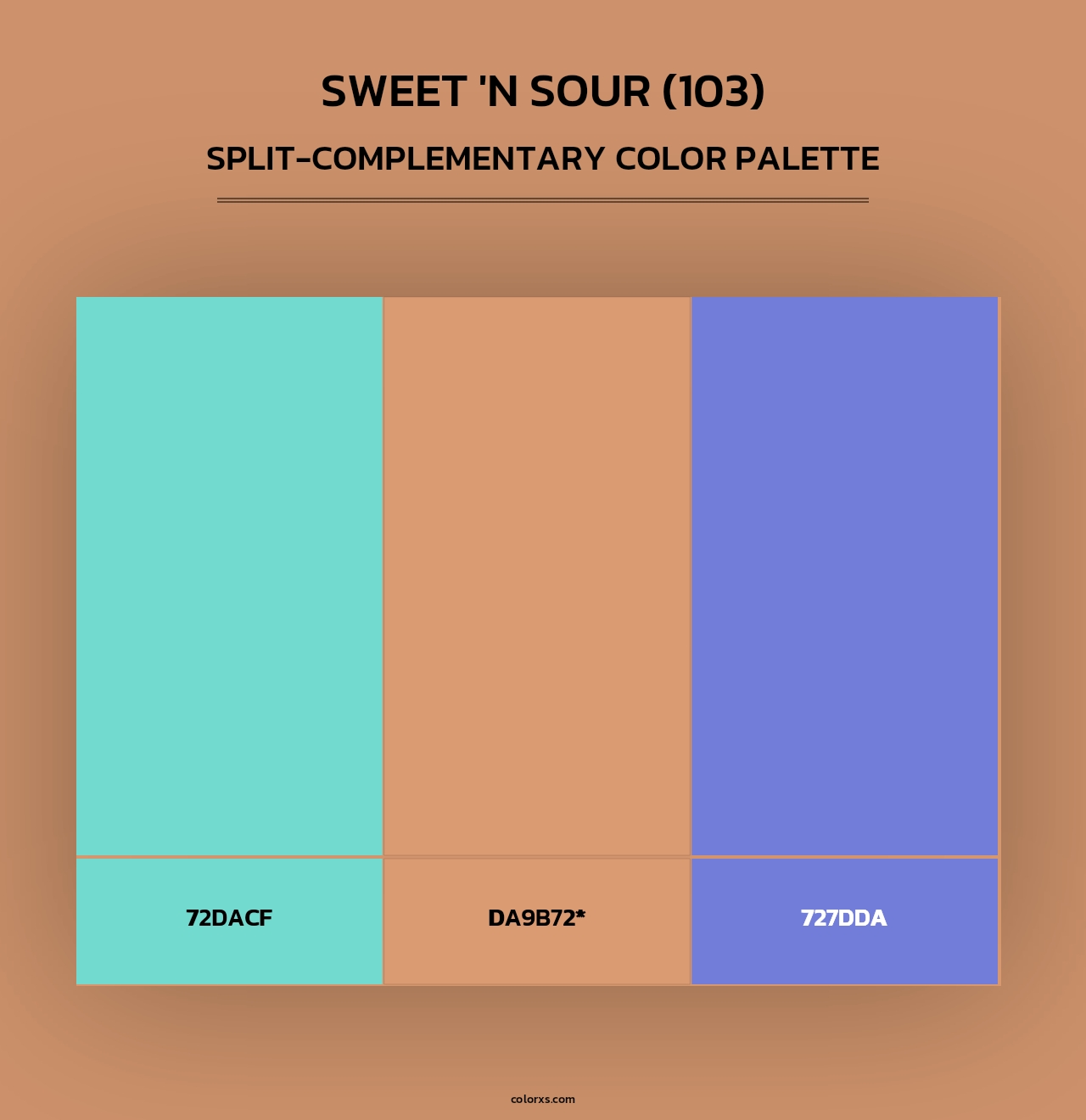 Sweet 'n Sour (103) - Split-Complementary Color Palette