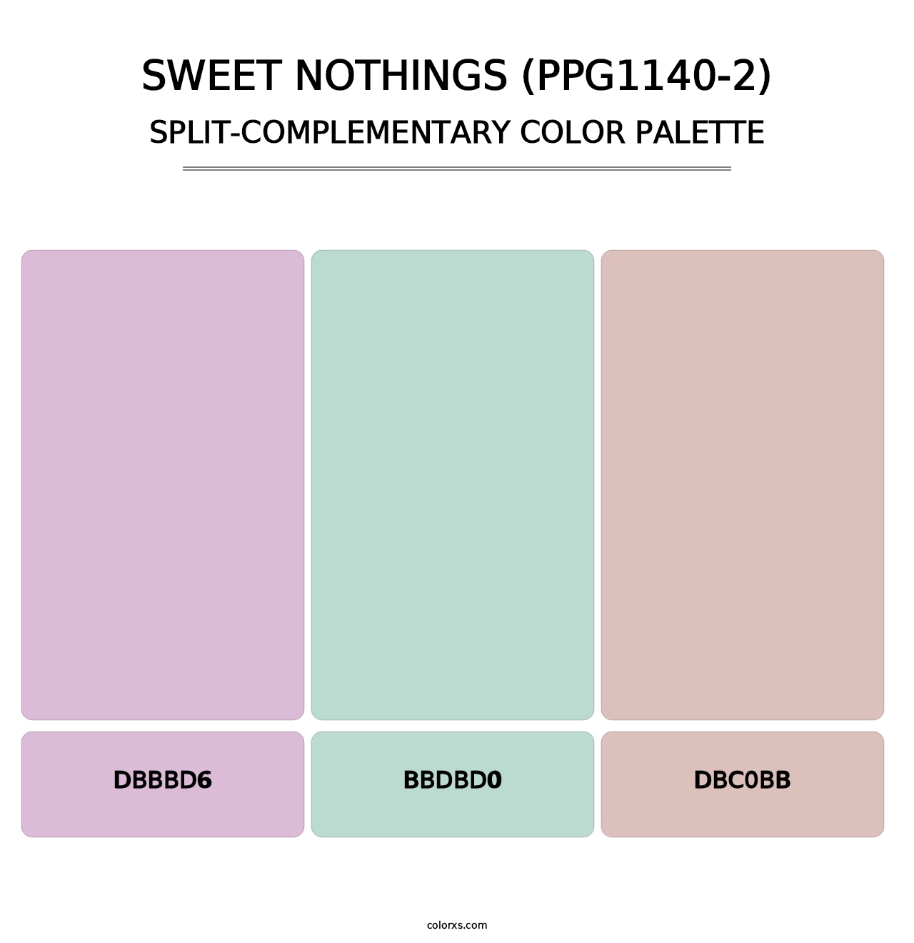 Sweet Nothings (PPG1140-2) - Split-Complementary Color Palette