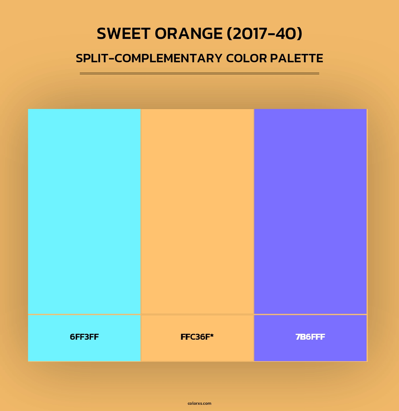 Sweet Orange (2017-40) - Split-Complementary Color Palette