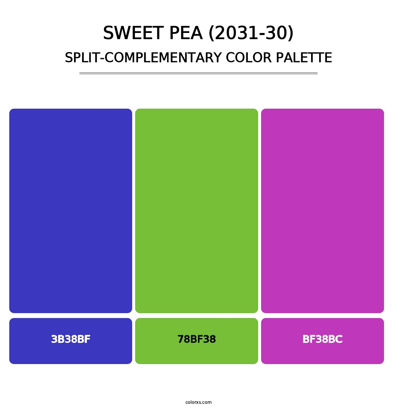 Sweet Pea (2031-30) - Split-Complementary Color Palette