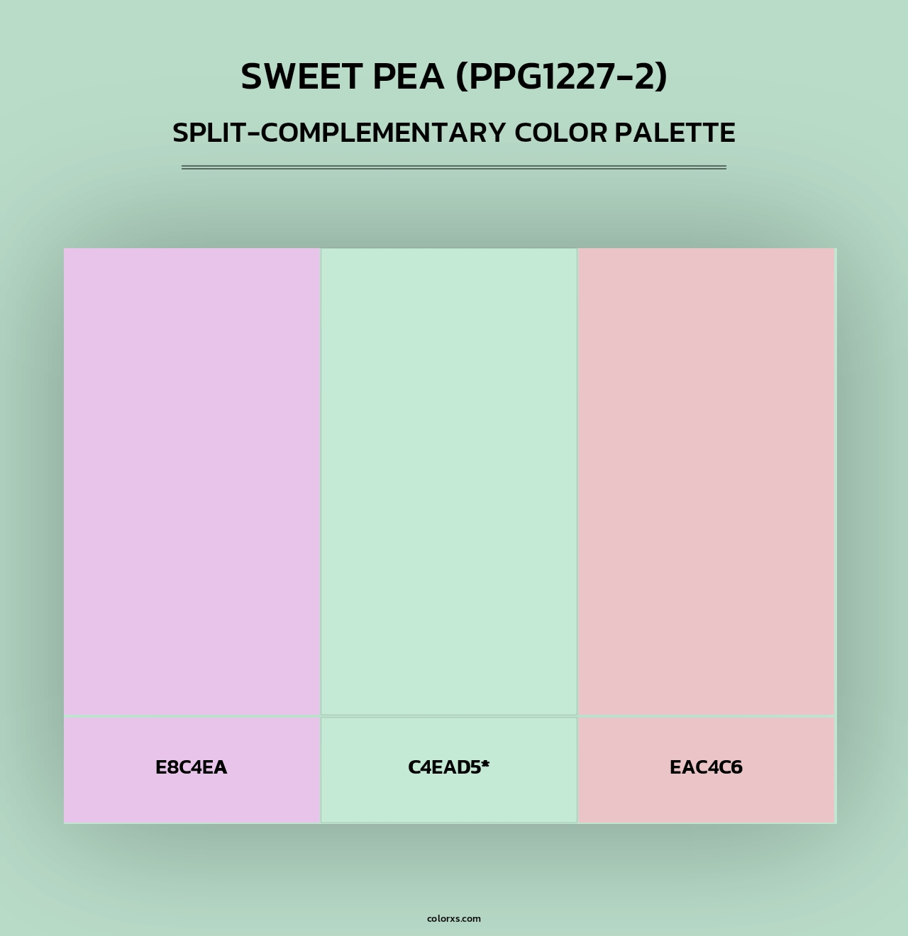 Sweet Pea (PPG1227-2) - Split-Complementary Color Palette