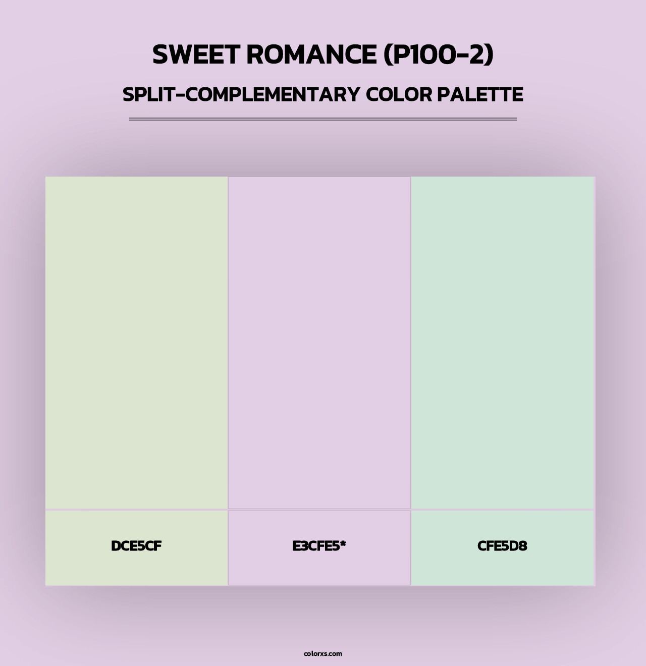 Sweet Romance (P100-2) - Split-Complementary Color Palette