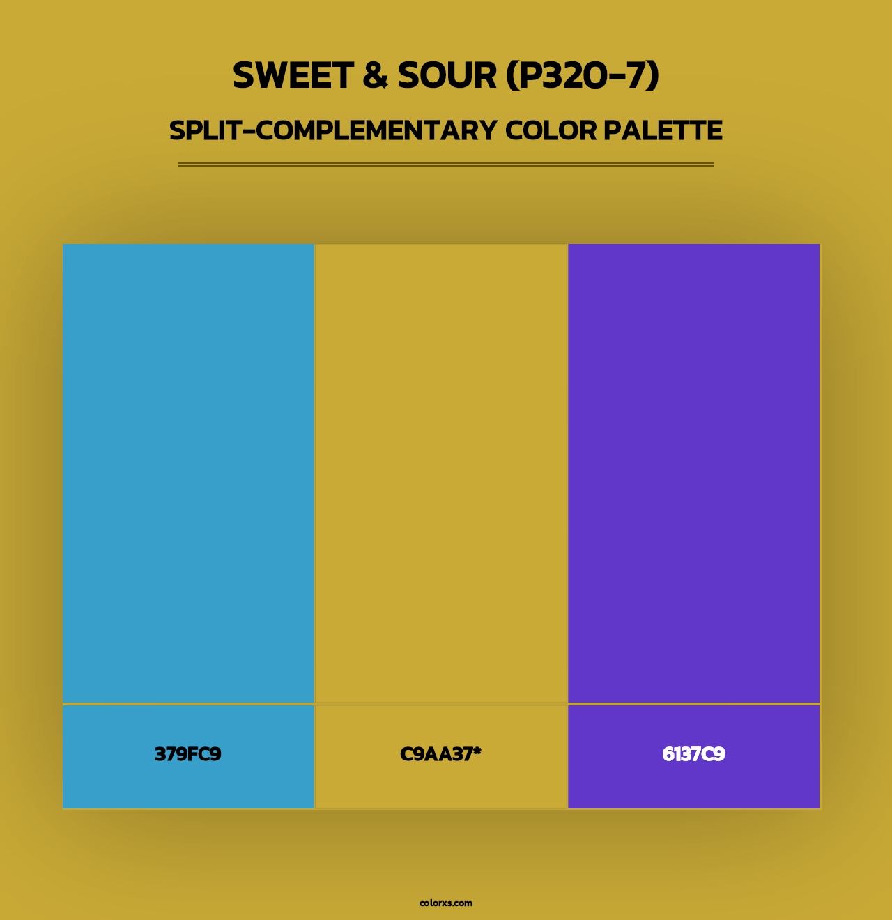 Sweet & Sour (P320-7) - Split-Complementary Color Palette