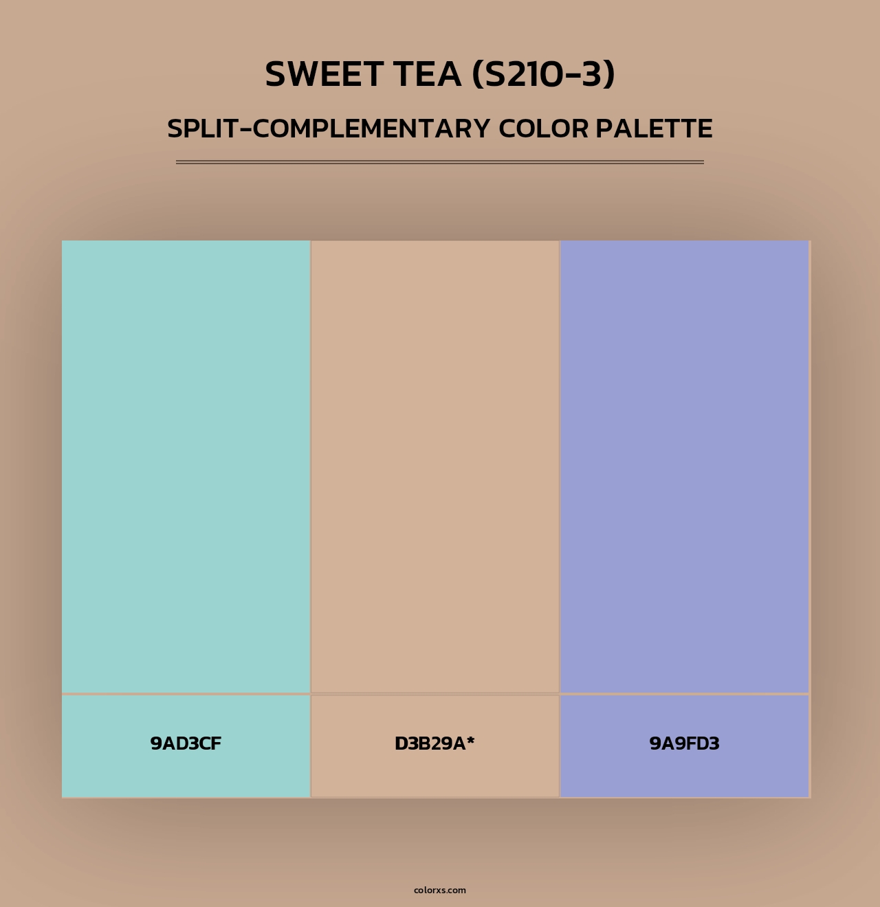 Sweet Tea (S210-3) - Split-Complementary Color Palette
