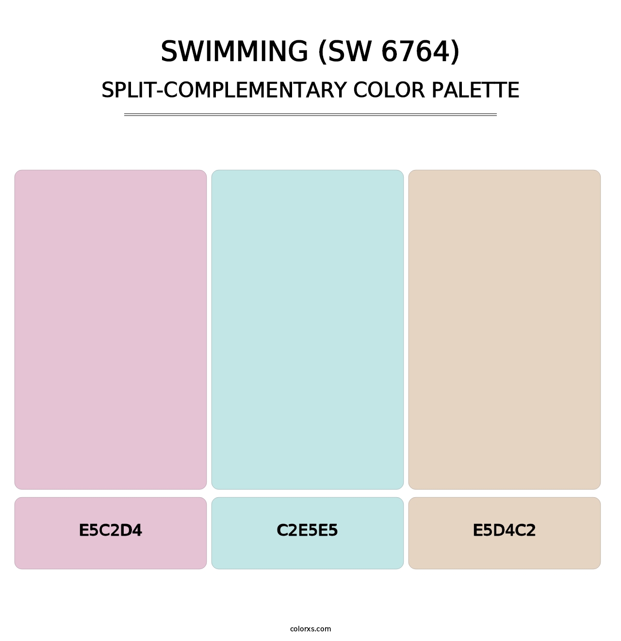 Swimming (SW 6764) - Split-Complementary Color Palette