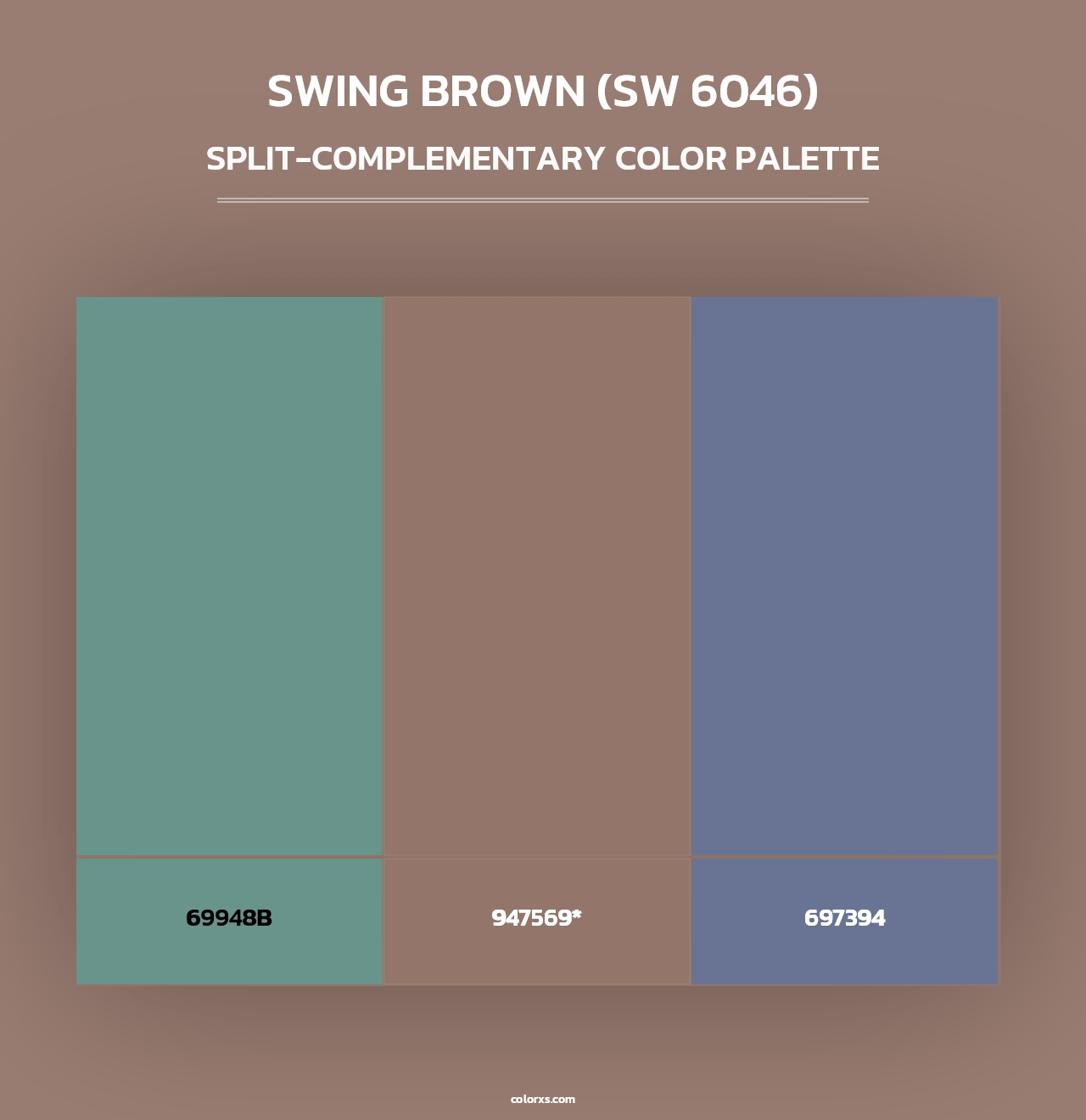 Swing Brown (SW 6046) - Split-Complementary Color Palette