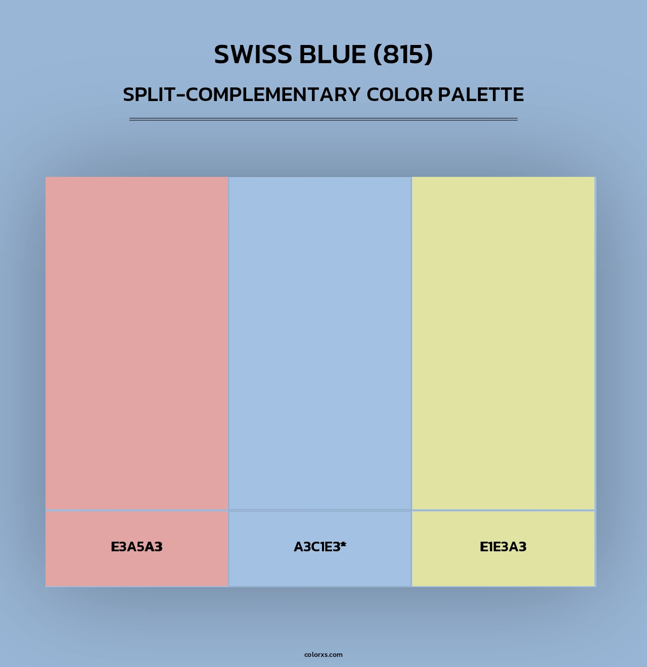 Swiss Blue (815) - Split-Complementary Color Palette