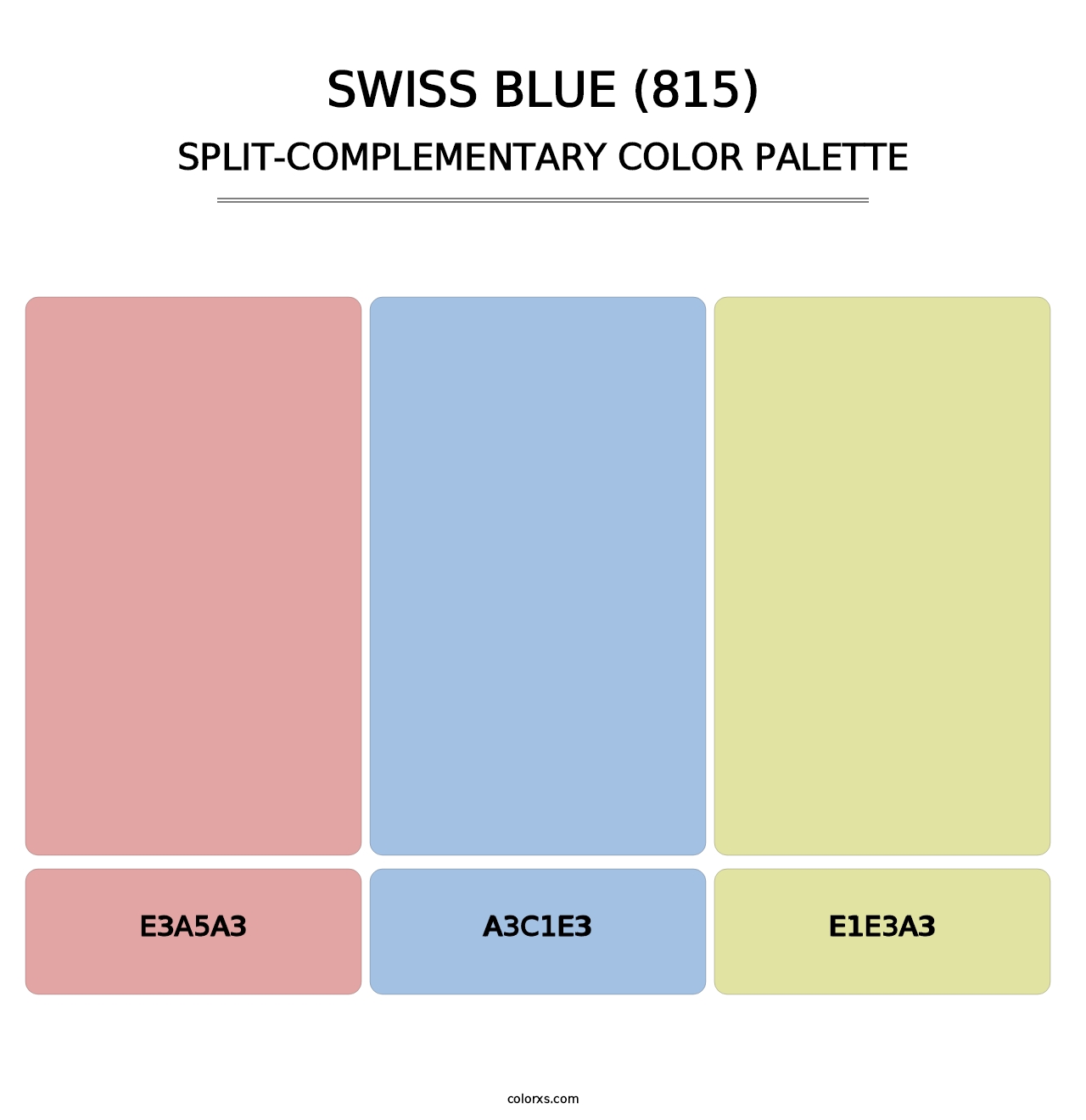 Swiss Blue (815) - Split-Complementary Color Palette