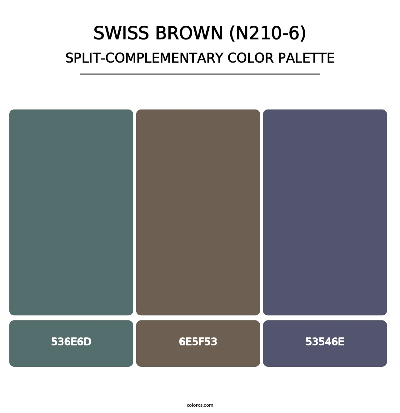 Swiss Brown (N210-6) - Split-Complementary Color Palette